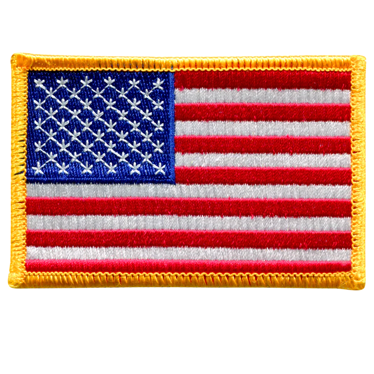 American Flag" (Gold Trim) - Patch