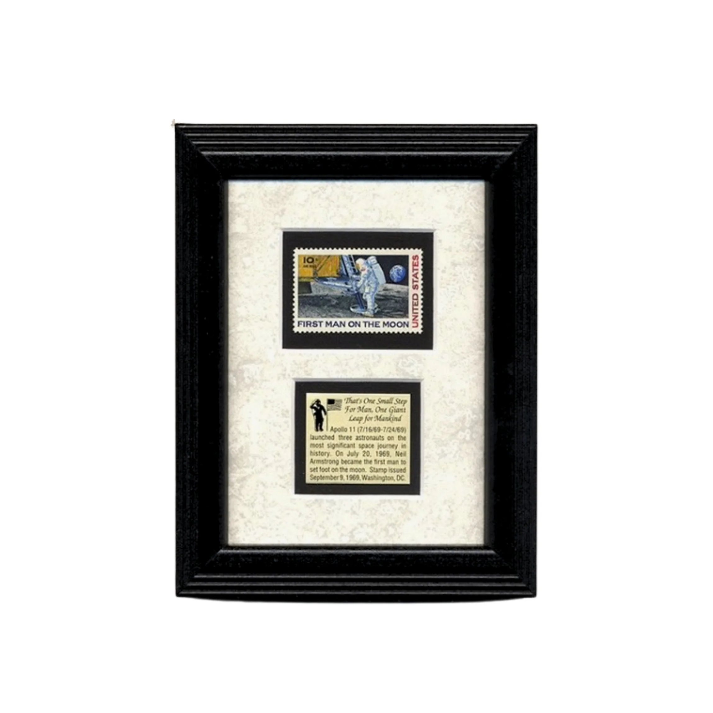 APOLLO 11 FIRST MAN STAMP FRAME