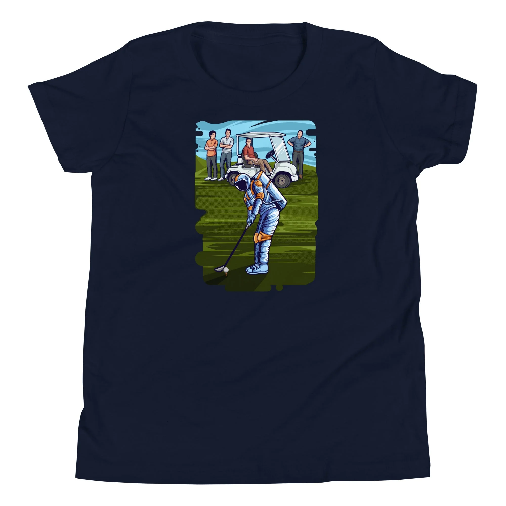 Astronaut Golfer - Youth Short Sleeve T-Shirt - Image 2