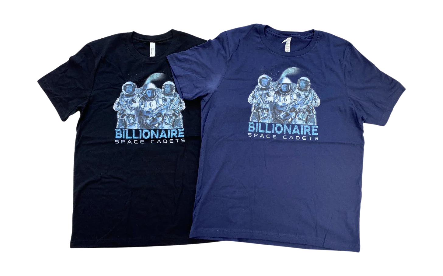 Billionaire Space Cadets T-shirt Featuring Elon Musk, Jeff Bezos, and Richard Branson