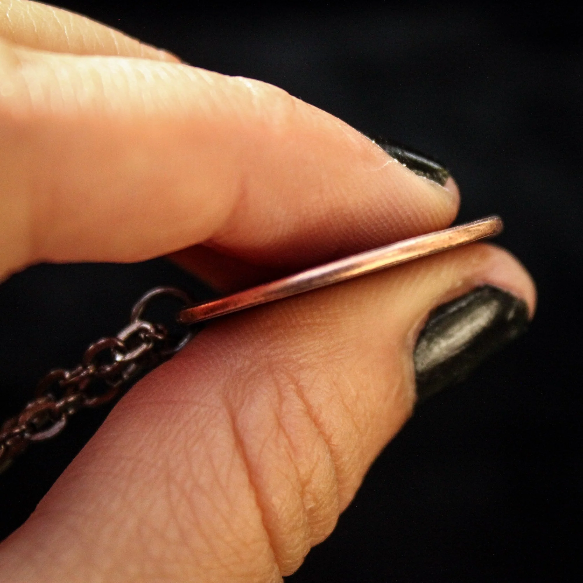 Blood Moon Copper Necklace - 1 in / 26 mm Pendant or Charm - Image 5