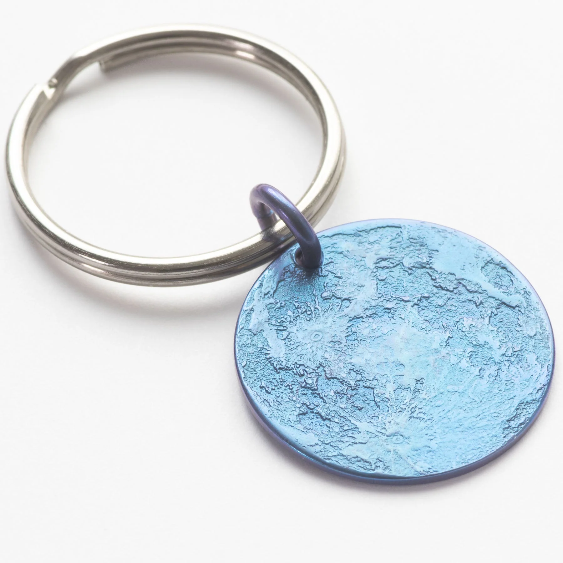 Blue Moon Necklace - 1 in / 26 mm Anodized Niobium Charm or Pendant - Image 5