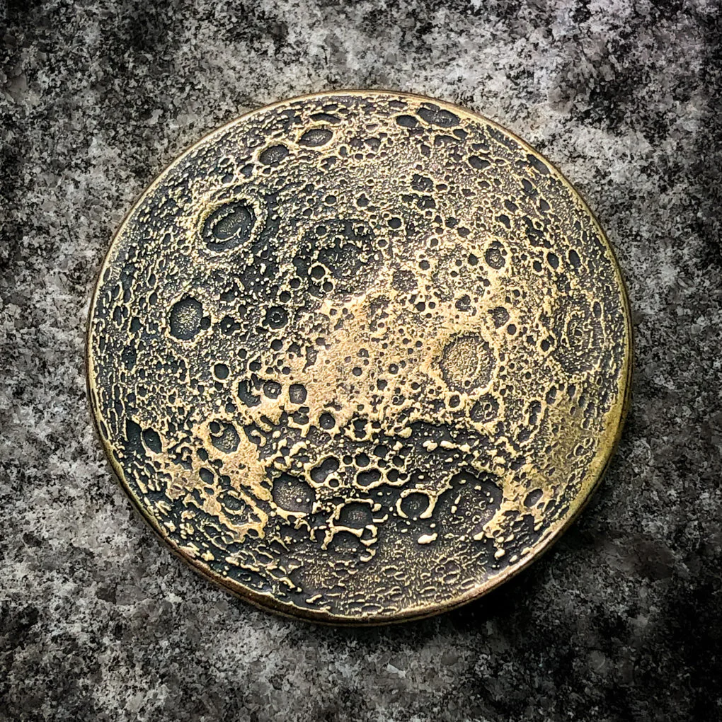 Brass Super Harvest Moon Coin - Large 1.5 in - Image 2