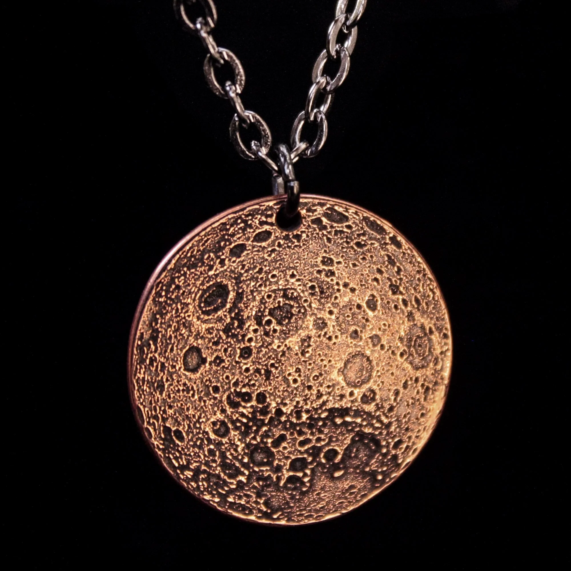 Copper Super Blood Moon Necklace - Large 1.5 in Pendant or Charm - Image 3