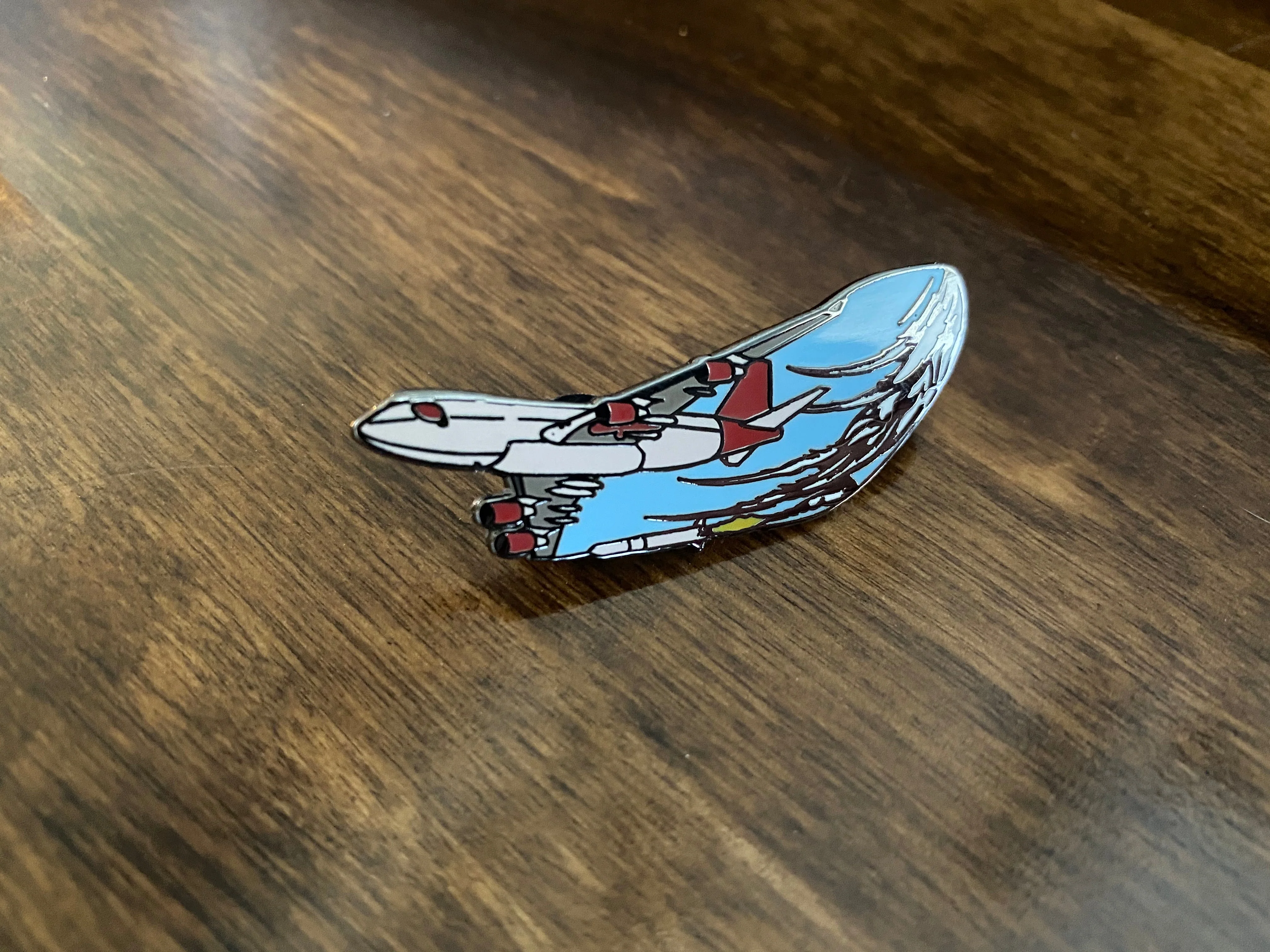 Cosmic Girl with Launcher One Rocket Enamel Pin - Image 2