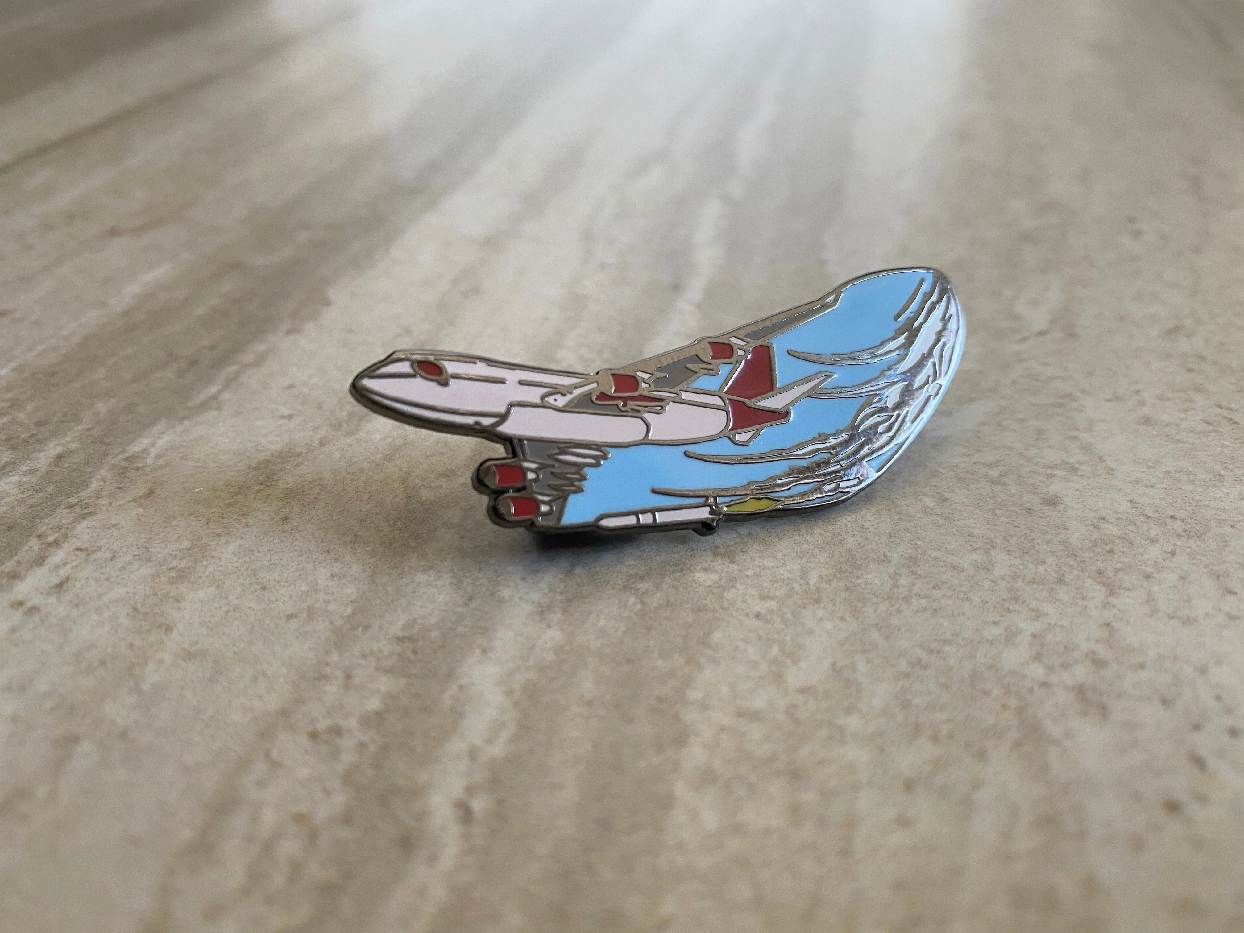 Cosmic Girl with Launcher One Rocket Enamel Pin - Image 3