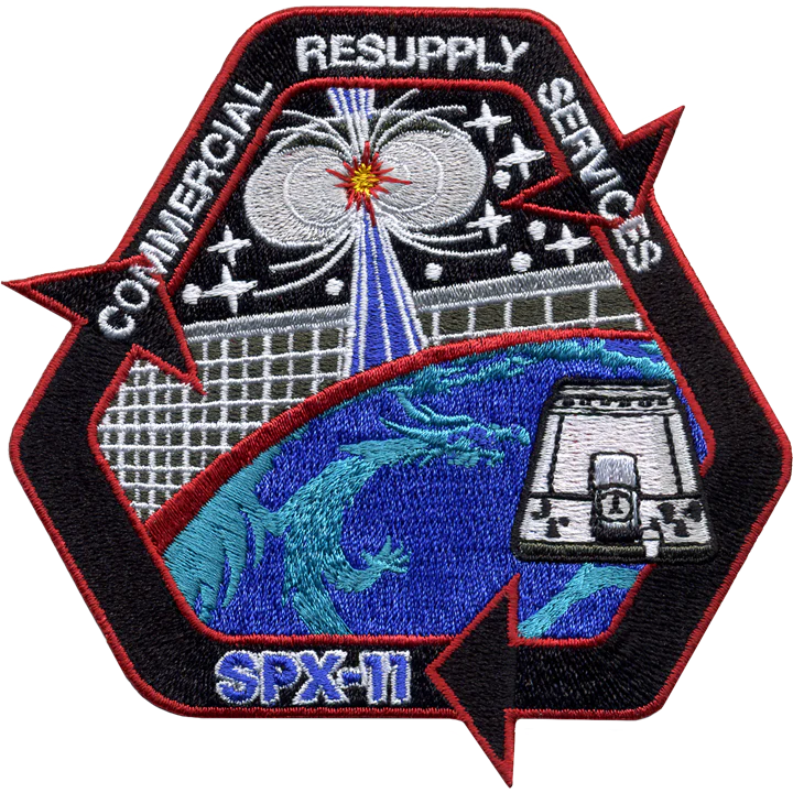 CRS SpaceX 11 Mission Patch