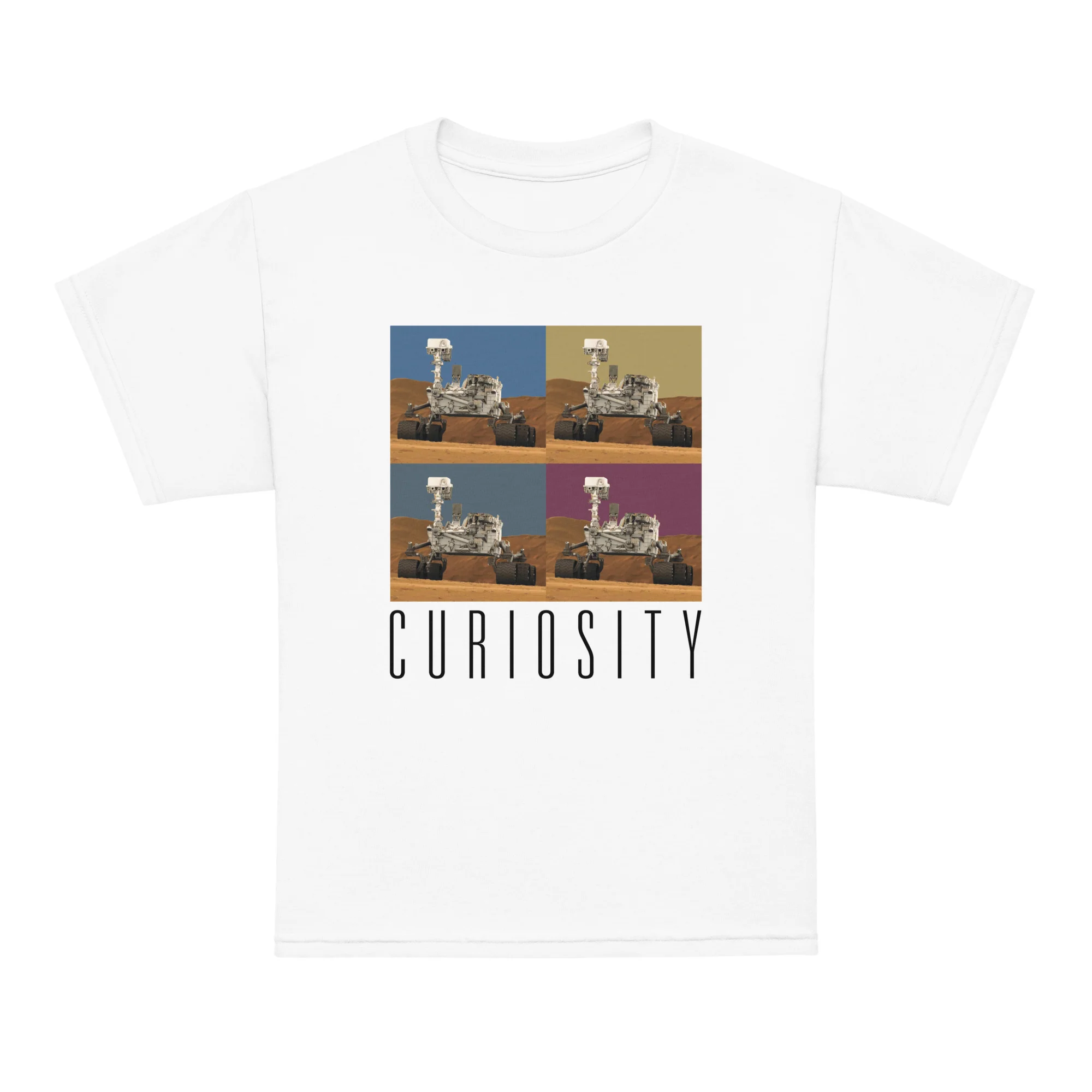 Curiosity Rover Quad Retro Youth T-Shirt