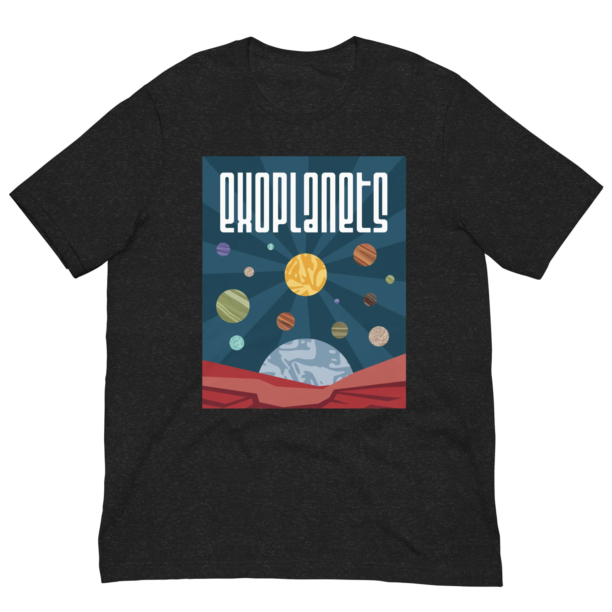 Exoplanets Multi-Planet Retro T-Shirt - Image 2