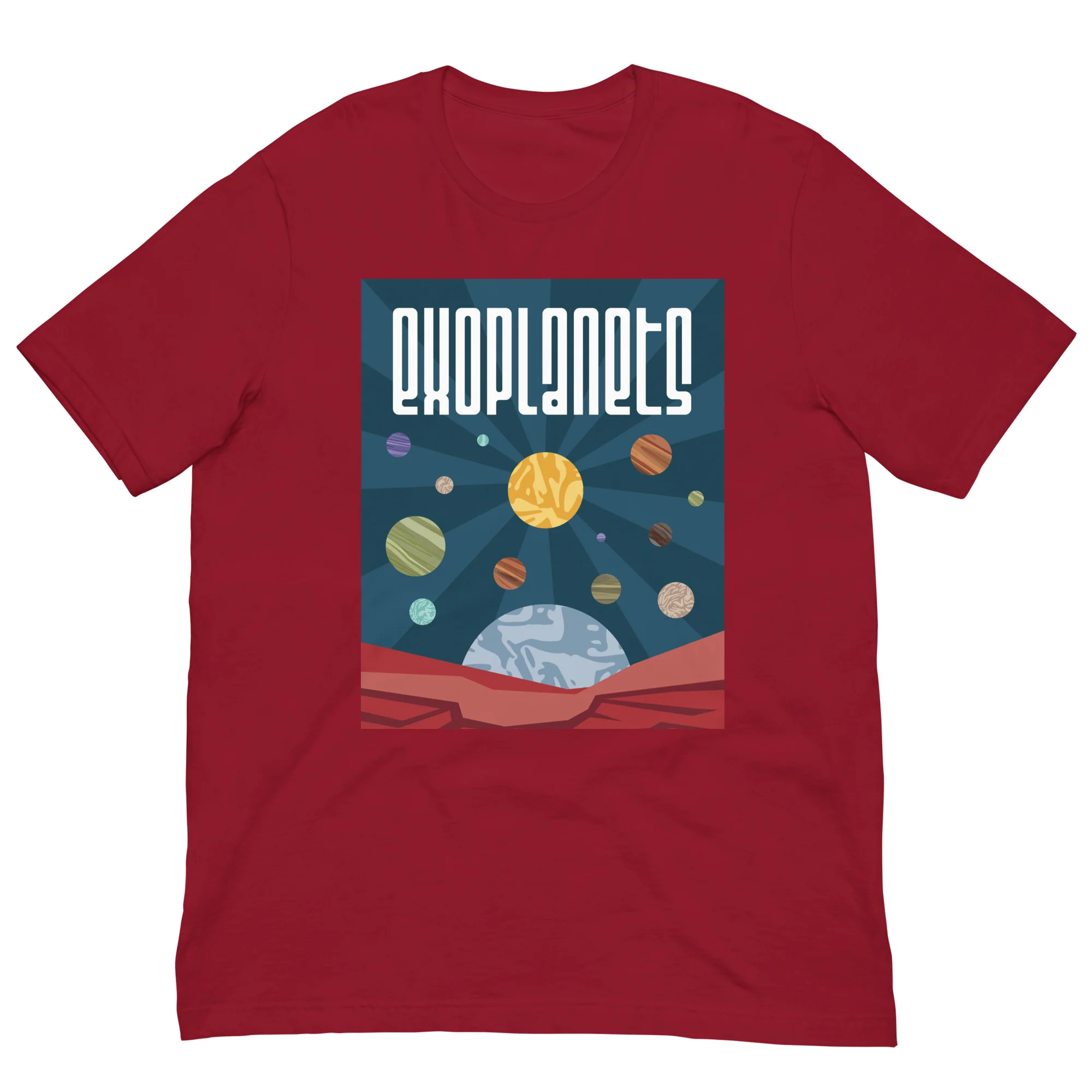 Exoplanets Multi-Planet Retro T-Shirt - Image 3
