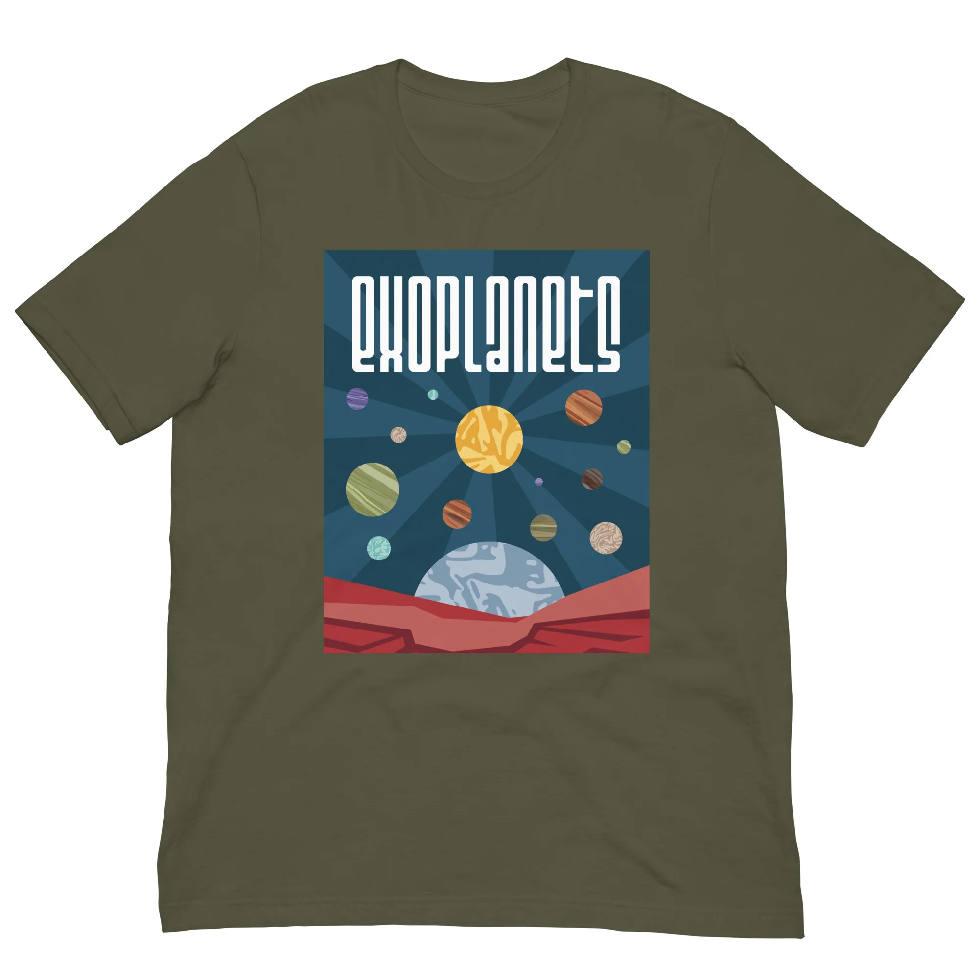 Exoplanets Multi-Planet Retro T-Shirt - Image 4