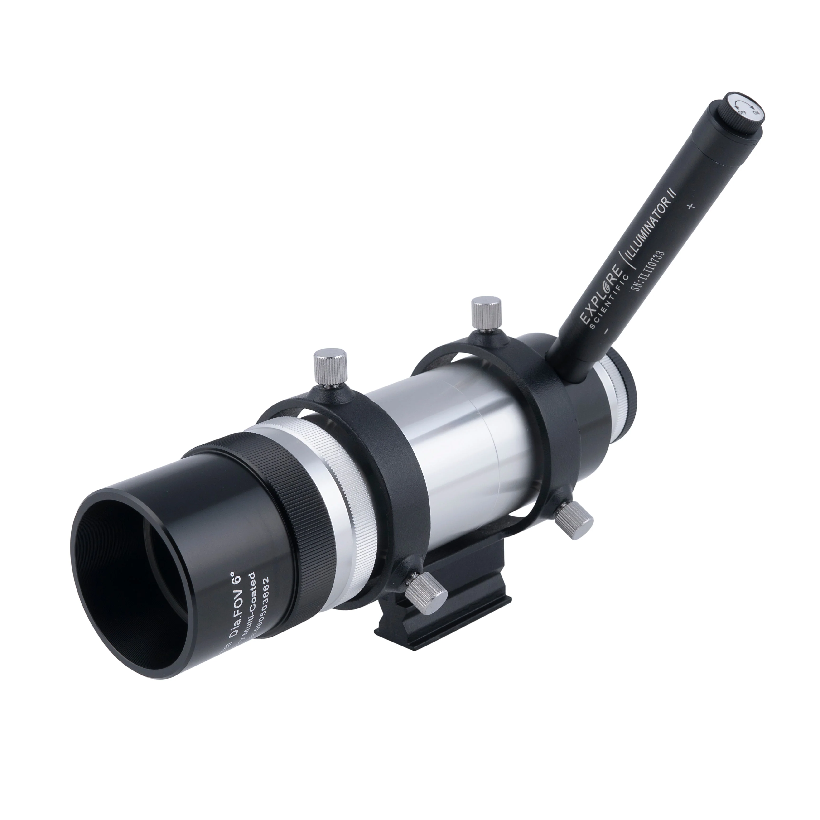 Explore Scientific 8x50 Straight Through Illuminated Viewfinder with Bracket and NEW long battery life Illuminator II - Image 3
