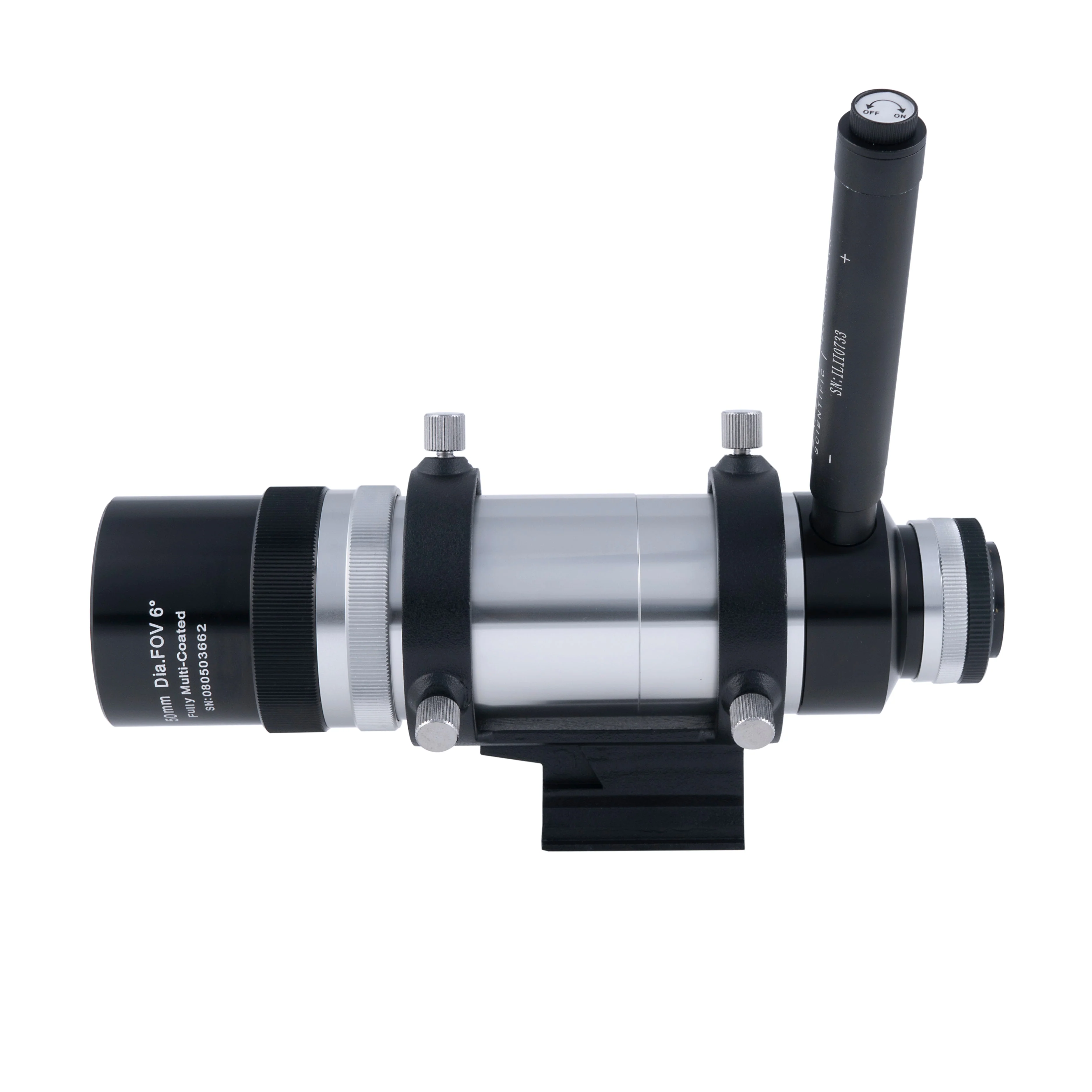 Explore Scientific 8x50 Straight Through Illuminated Viewfinder with Bracket and NEW long battery life Illuminator II - Image 5