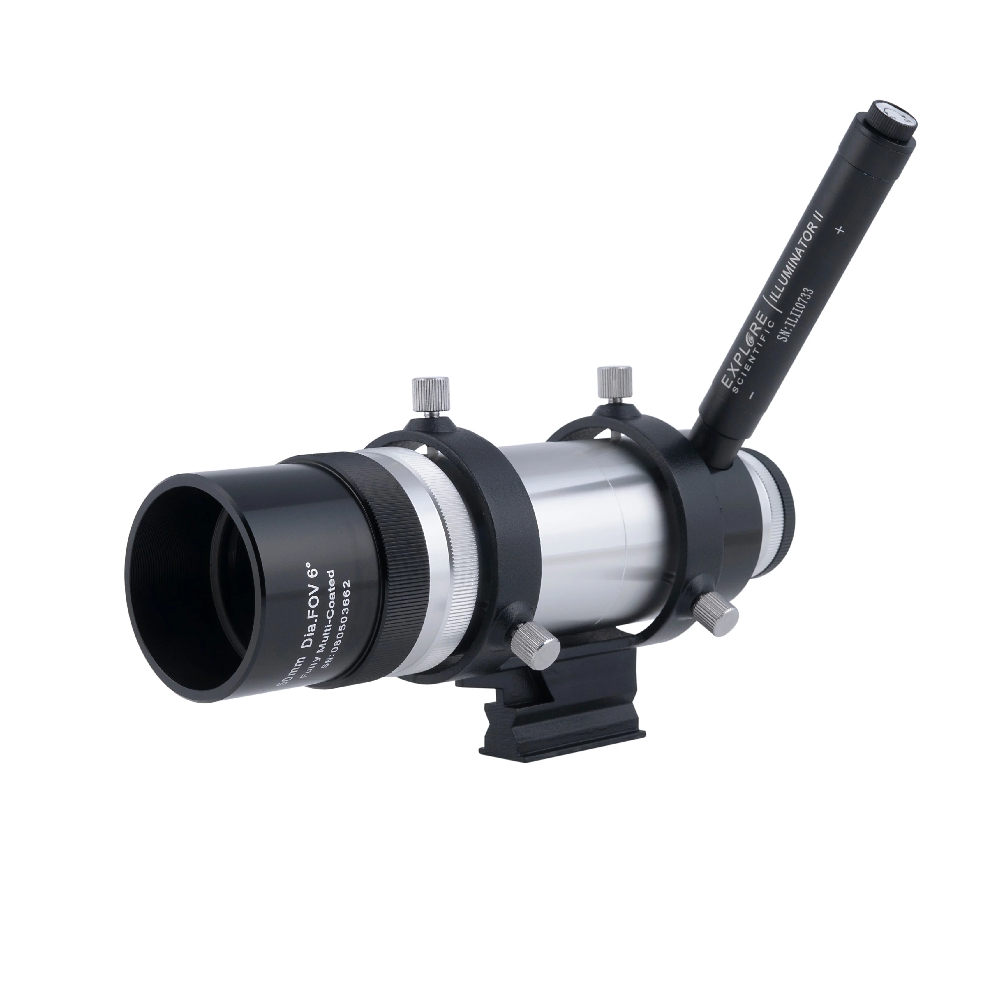 Explore Scientific 8x50 Straight Through Illuminated Viewfinder with Bracket and NEW long battery life Illuminator II - Image 7
