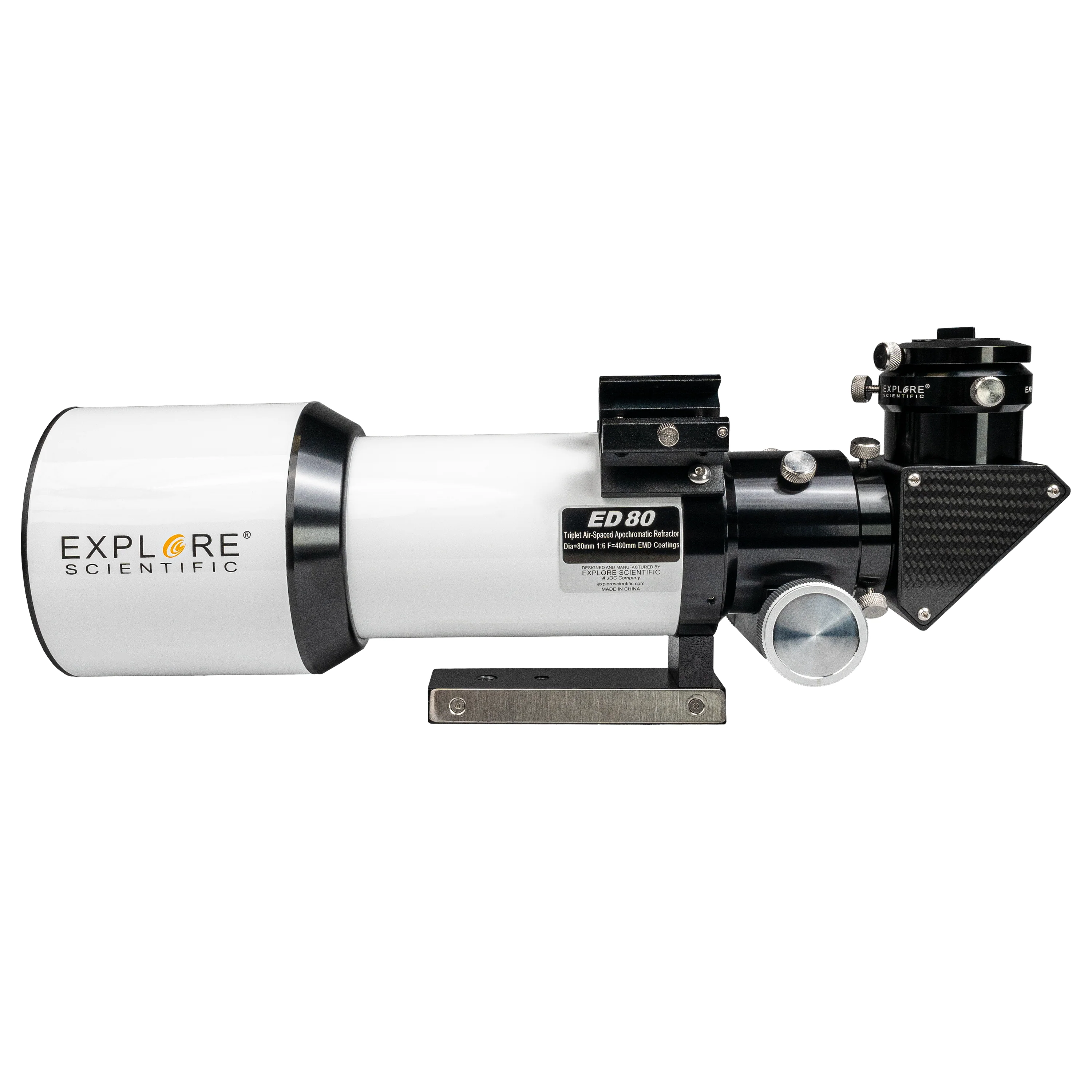 Explore Scientific ED80 Essential Series Air-Spaced Triplet Refractor Telescope with 0.8x Focal Reducer and iEXOS-100-2 PMC-Eight Equatorial Tracker System with WiFi and Bluetooth® - Image 2