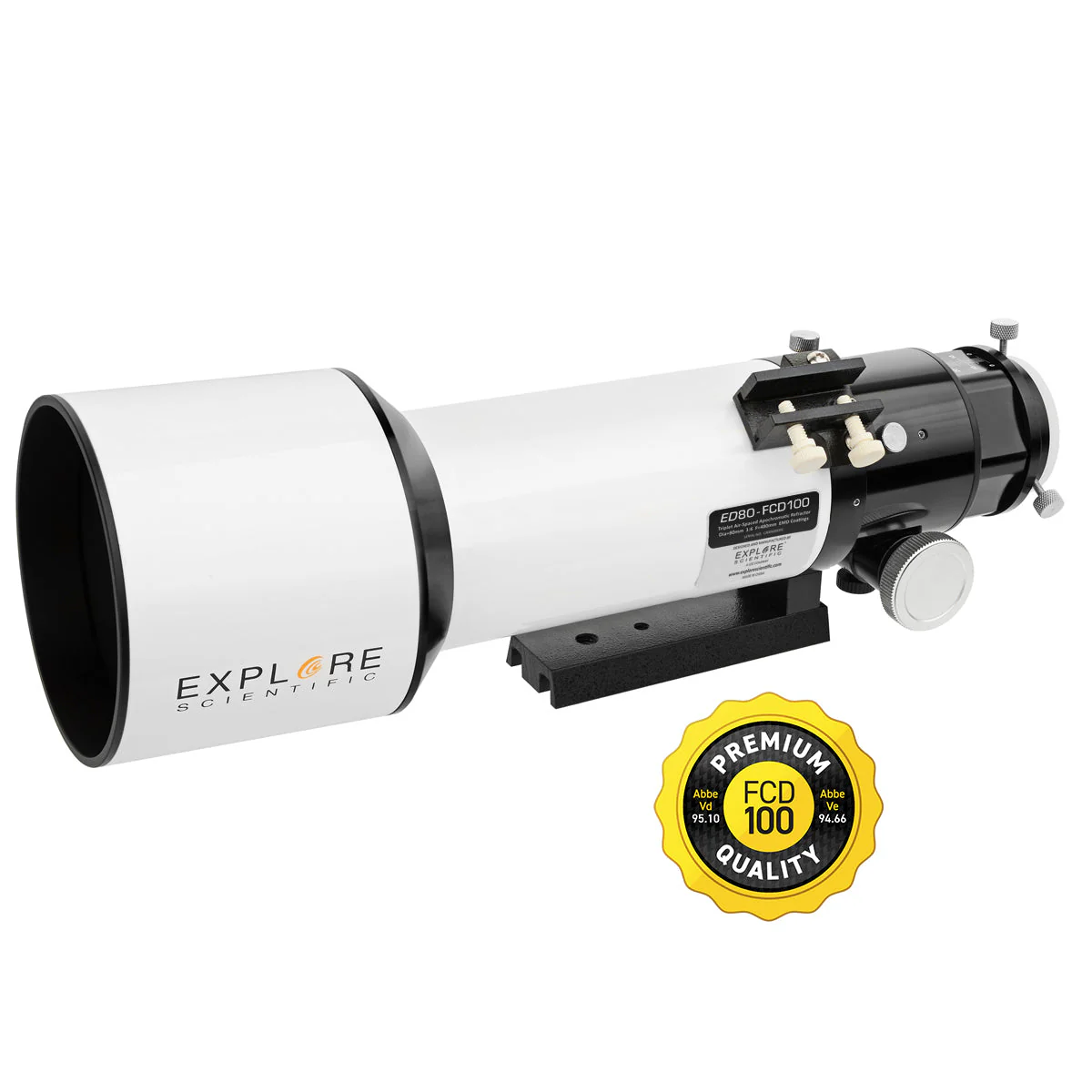 Explore Scientific ED80-FCD100 Series Air-Spaced Triplet Refractor Telescope and Hybrid 2N1 Finder Base- FCD100-0806-01 - Image 9