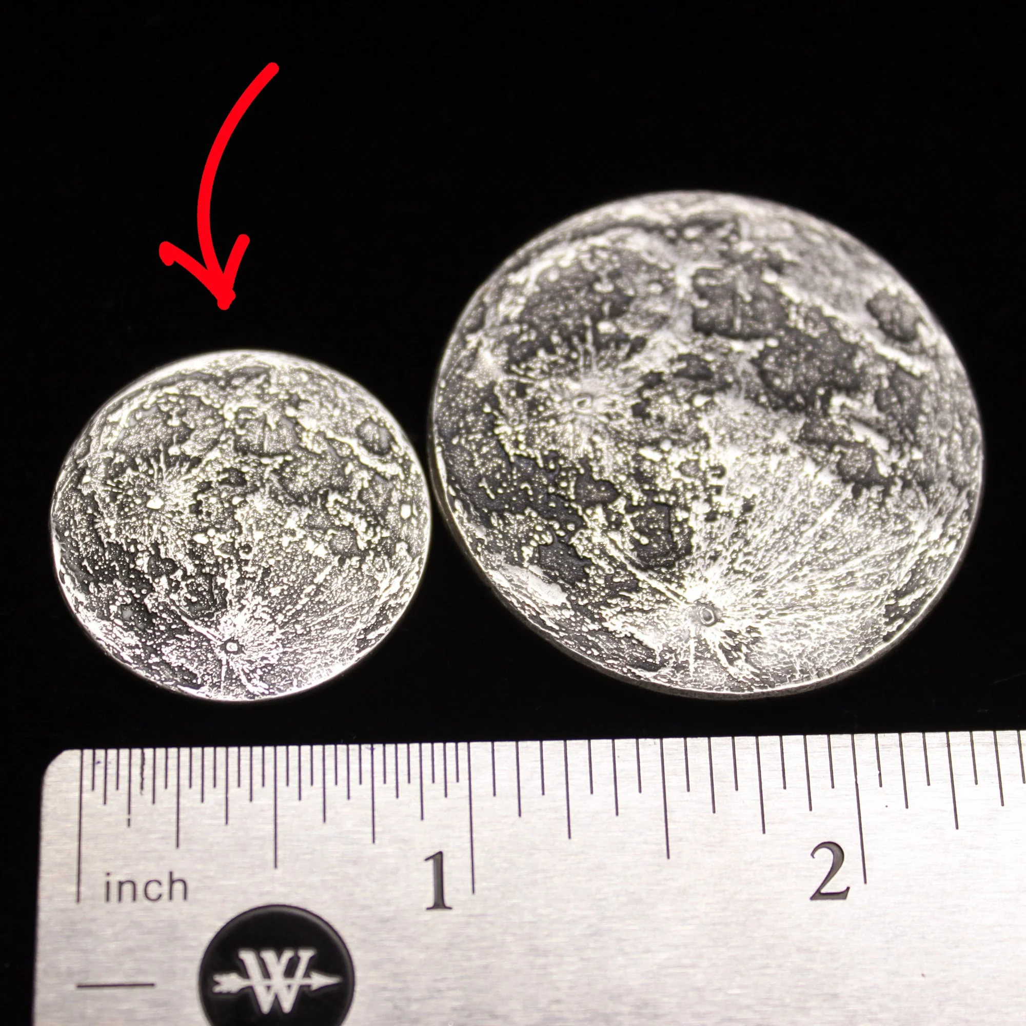 Full Moon Silver Coin - 1 in / 26 mm - Image 6