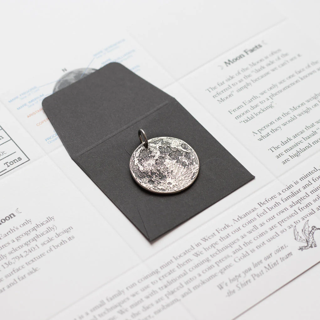 Full Moon Silver Necklace or Charm - Image 2