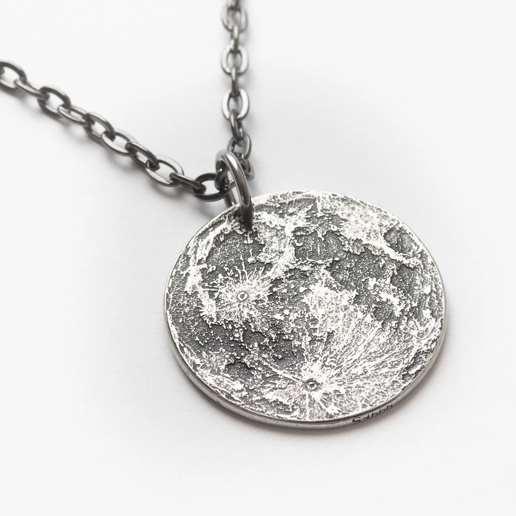 Full Moon Silver Necklace or Charm - Image 3