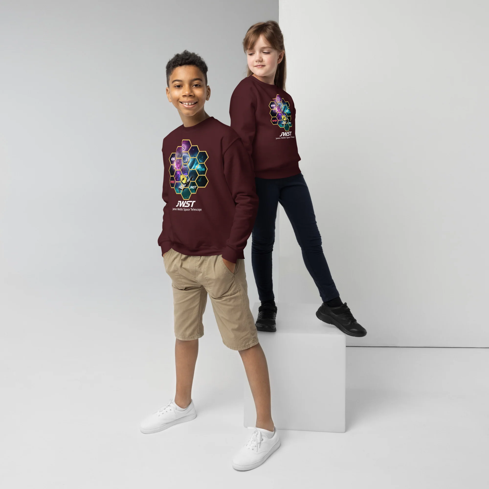 James Webb Space Telescope Youth crewneck sweatshirt