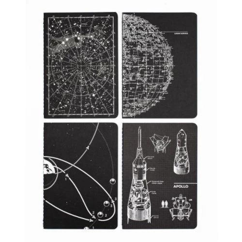 Lunar Landing: Space Exploration Pocket Notebook 4-Pack - Image 3
