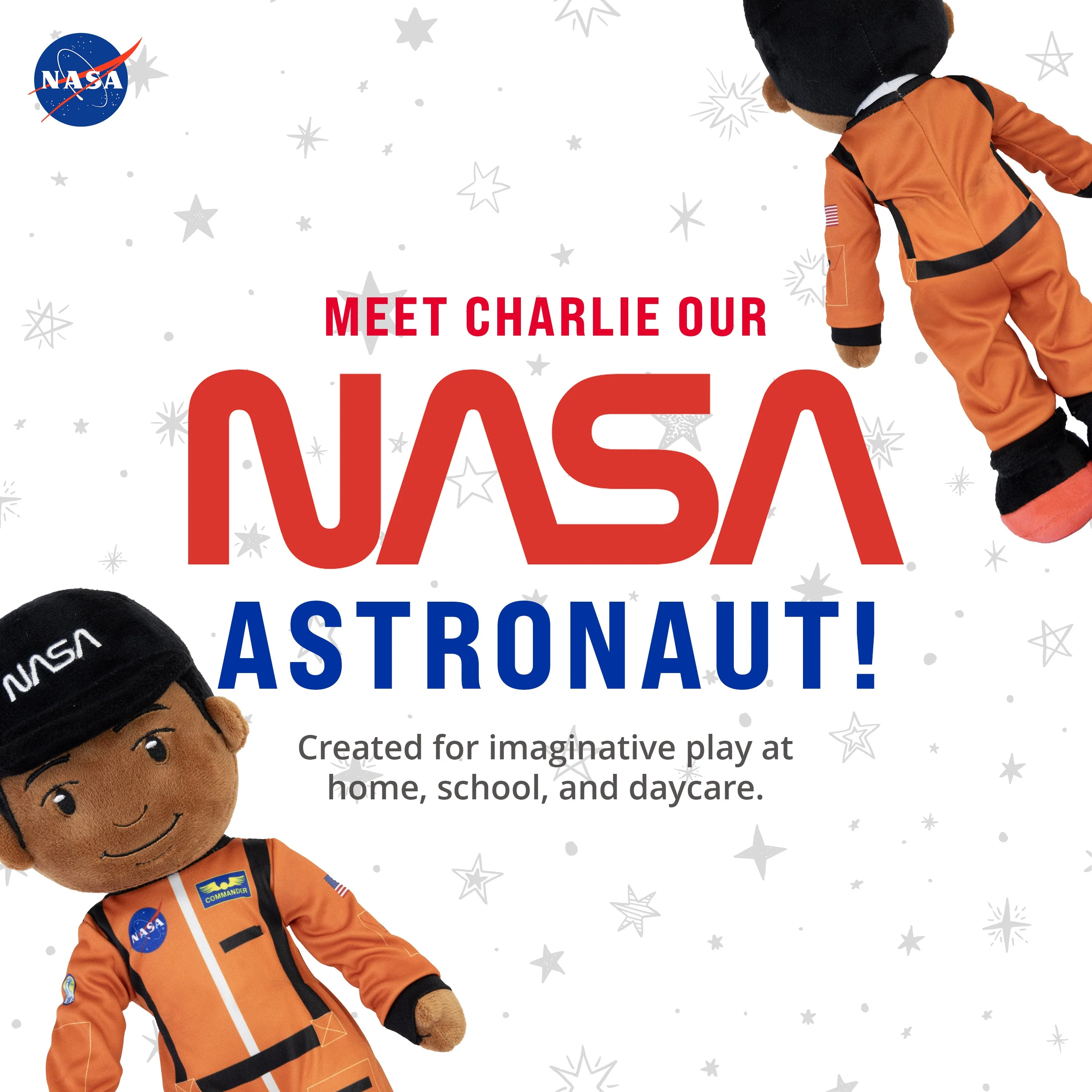 NASA Astronaut Charlie 14” Plush Figure - Image 3
