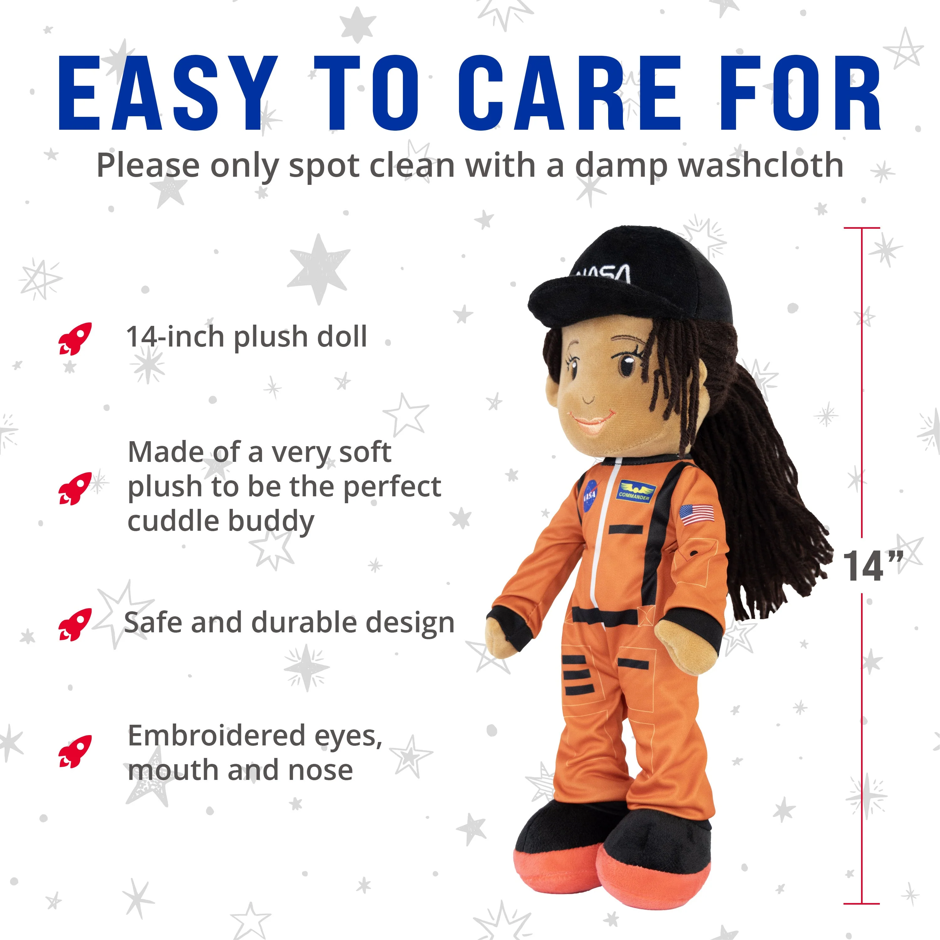 NASA Astronaut Julie Astronaut 14” Plush Figure - Image 4