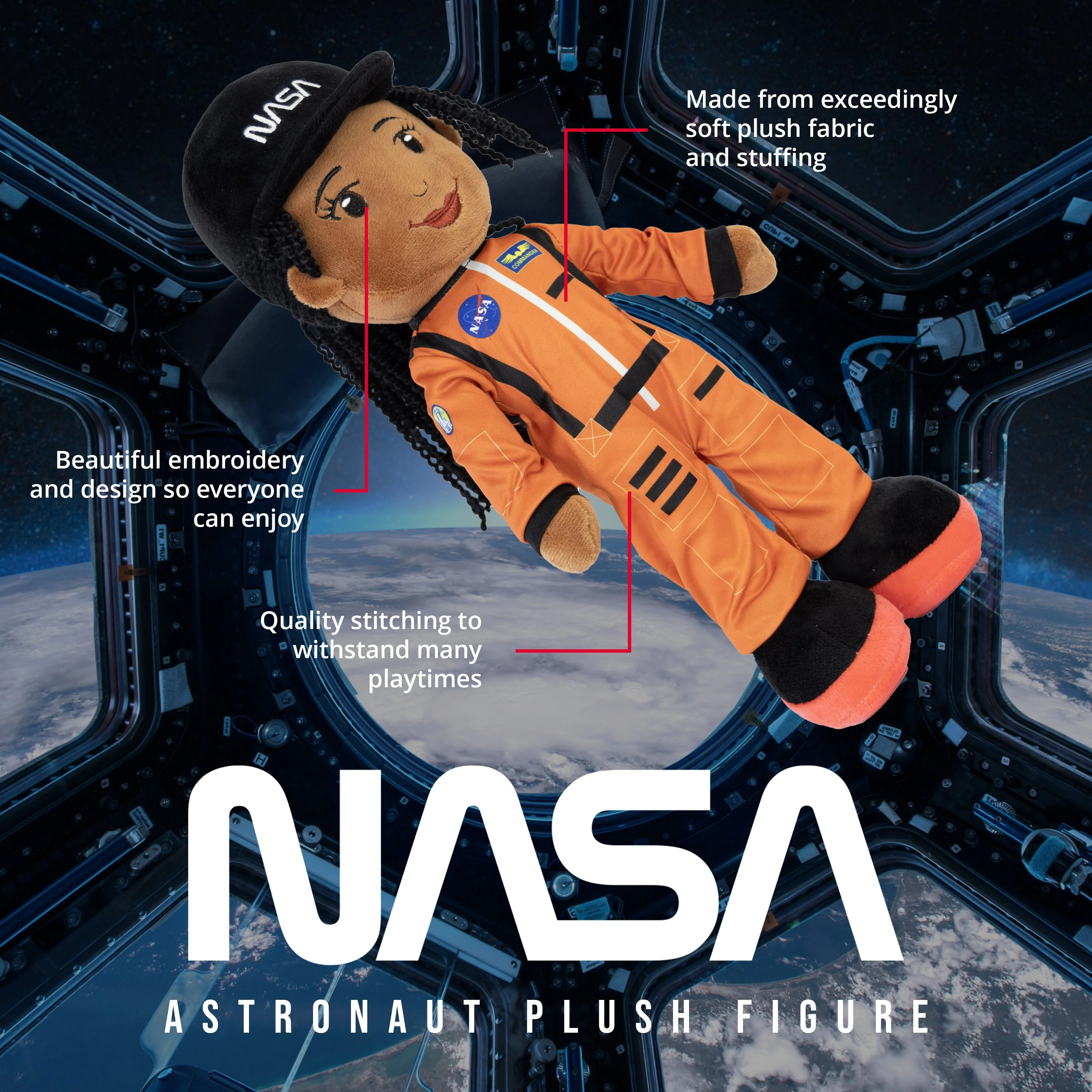 NASA Astronaut Kaylie 14” Plush Figure - Image 2