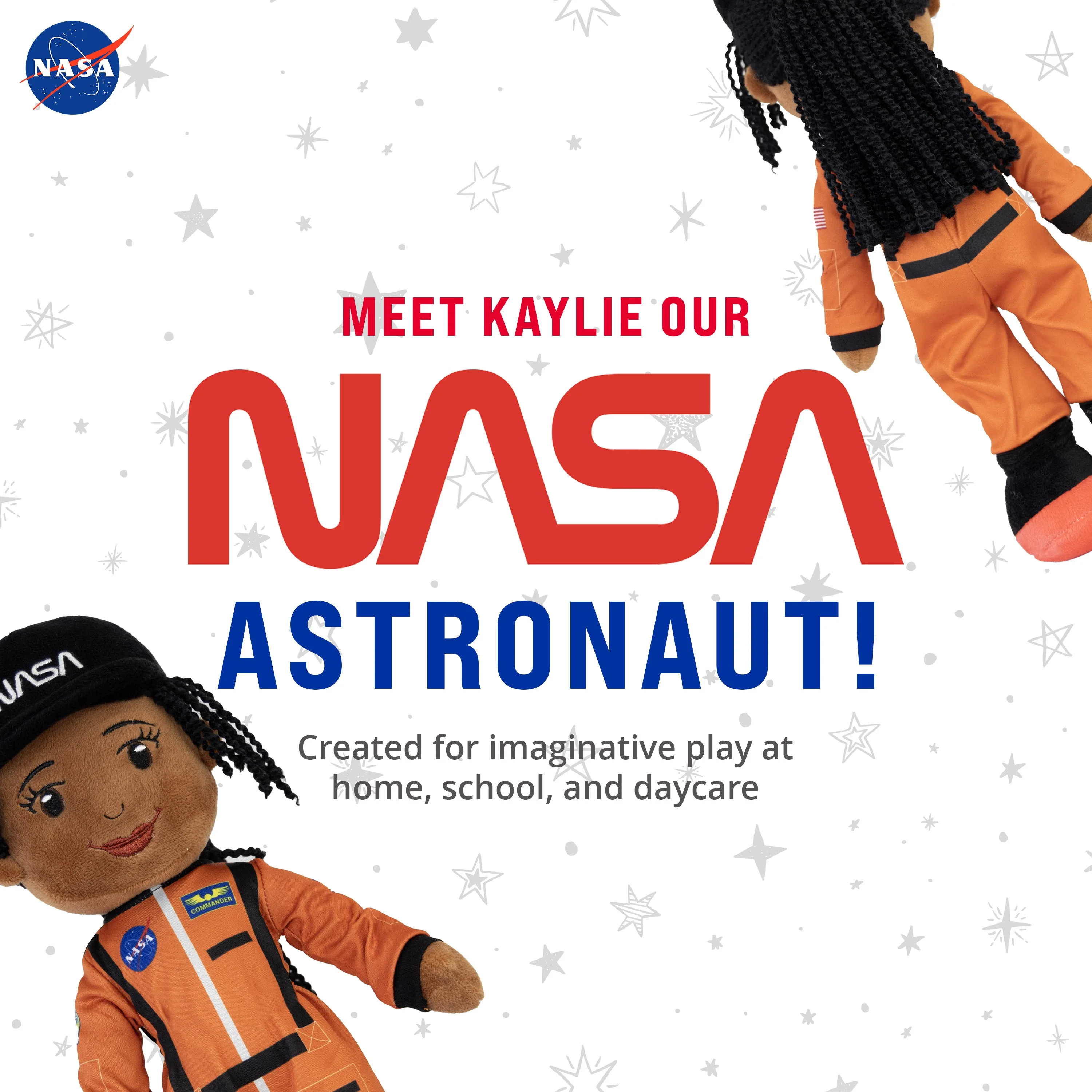 NASA Astronaut Kaylie 14” Plush Figure - Image 3