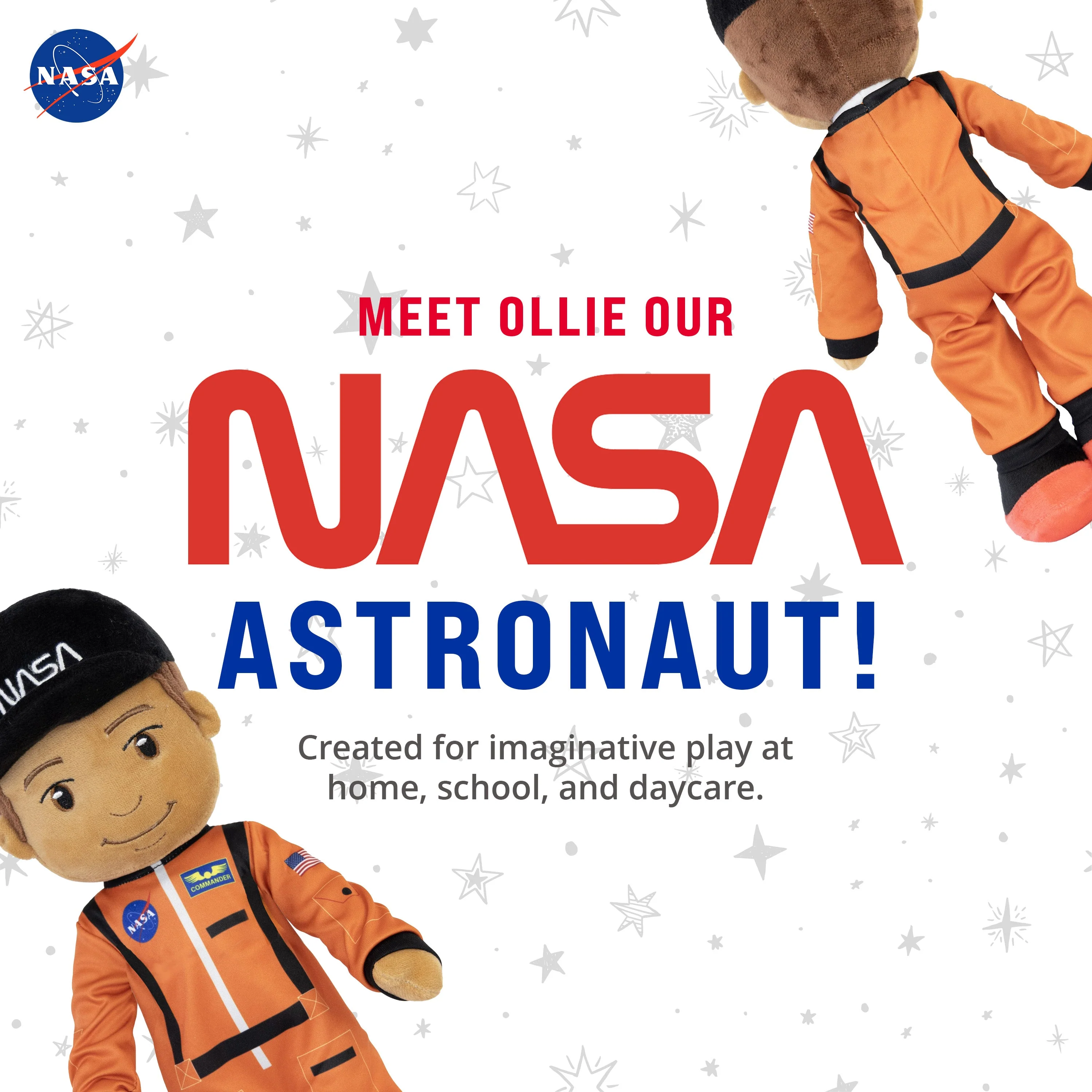 NASA Astronaut Ollie 14” Plush Figure - Image 3