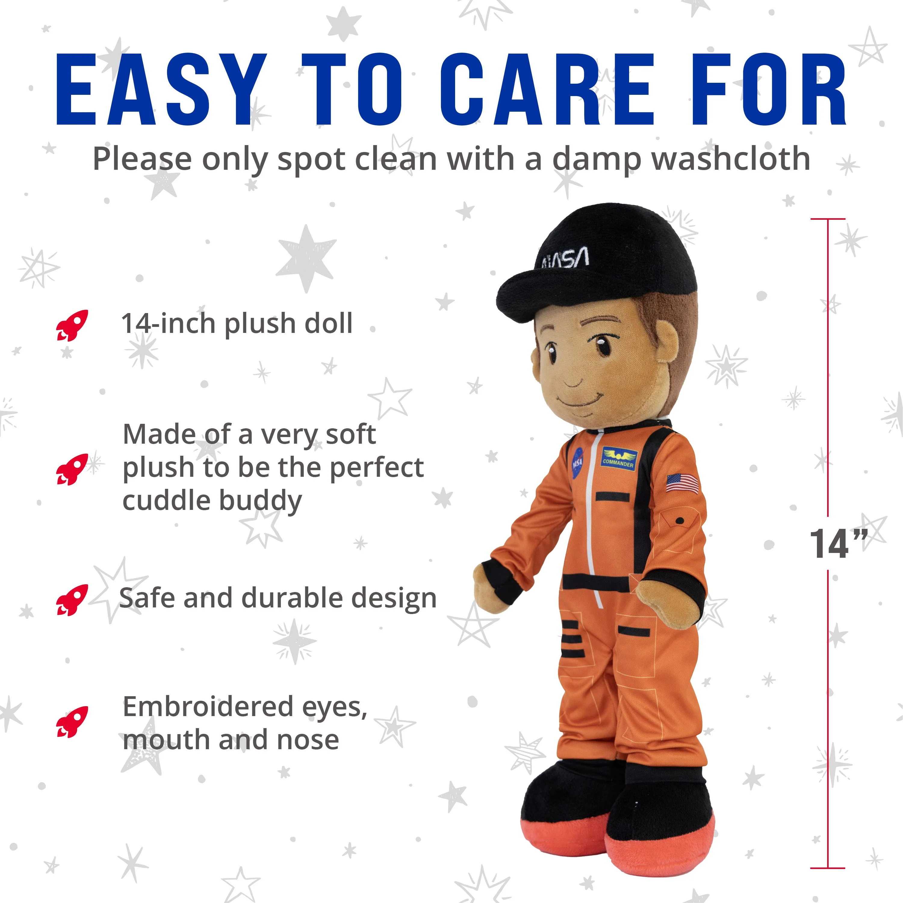 NASA Astronaut Ollie 14” Plush Figure - Image 4
