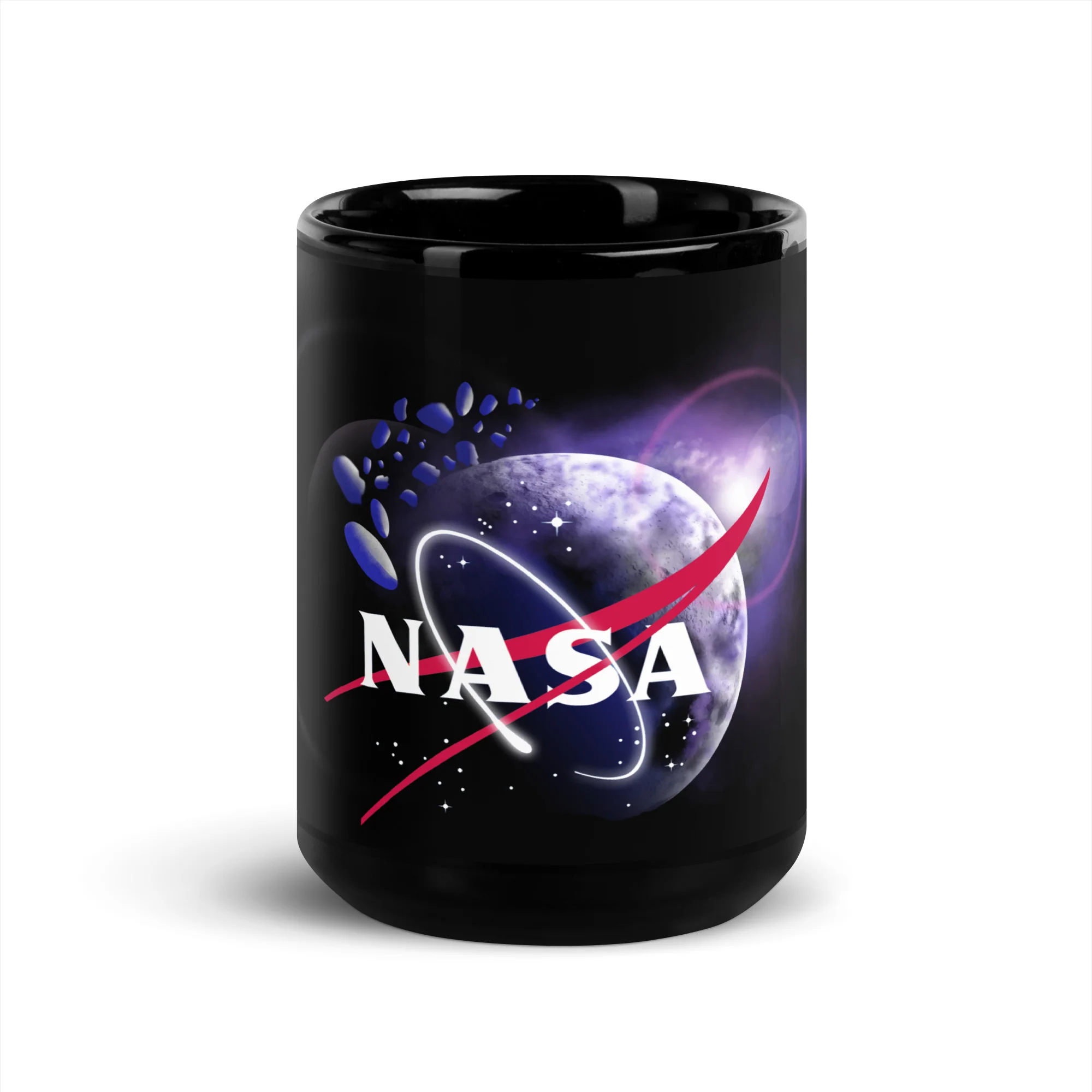 NASA Black Glossy Mug - Image 6