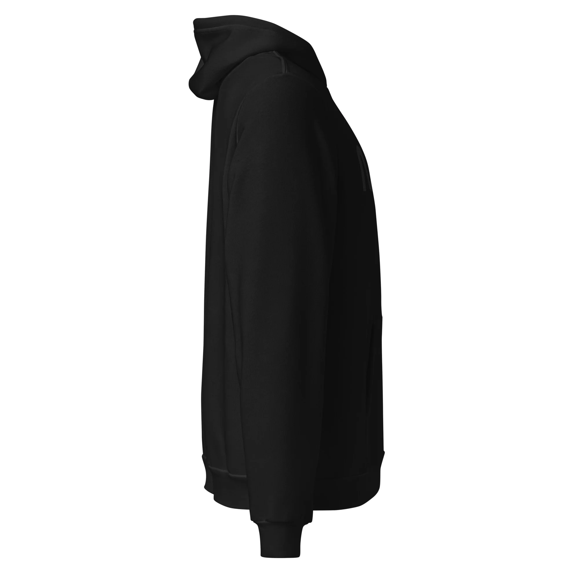 NASA Black on Black Embroidery Unisex Hoodie - Image 3