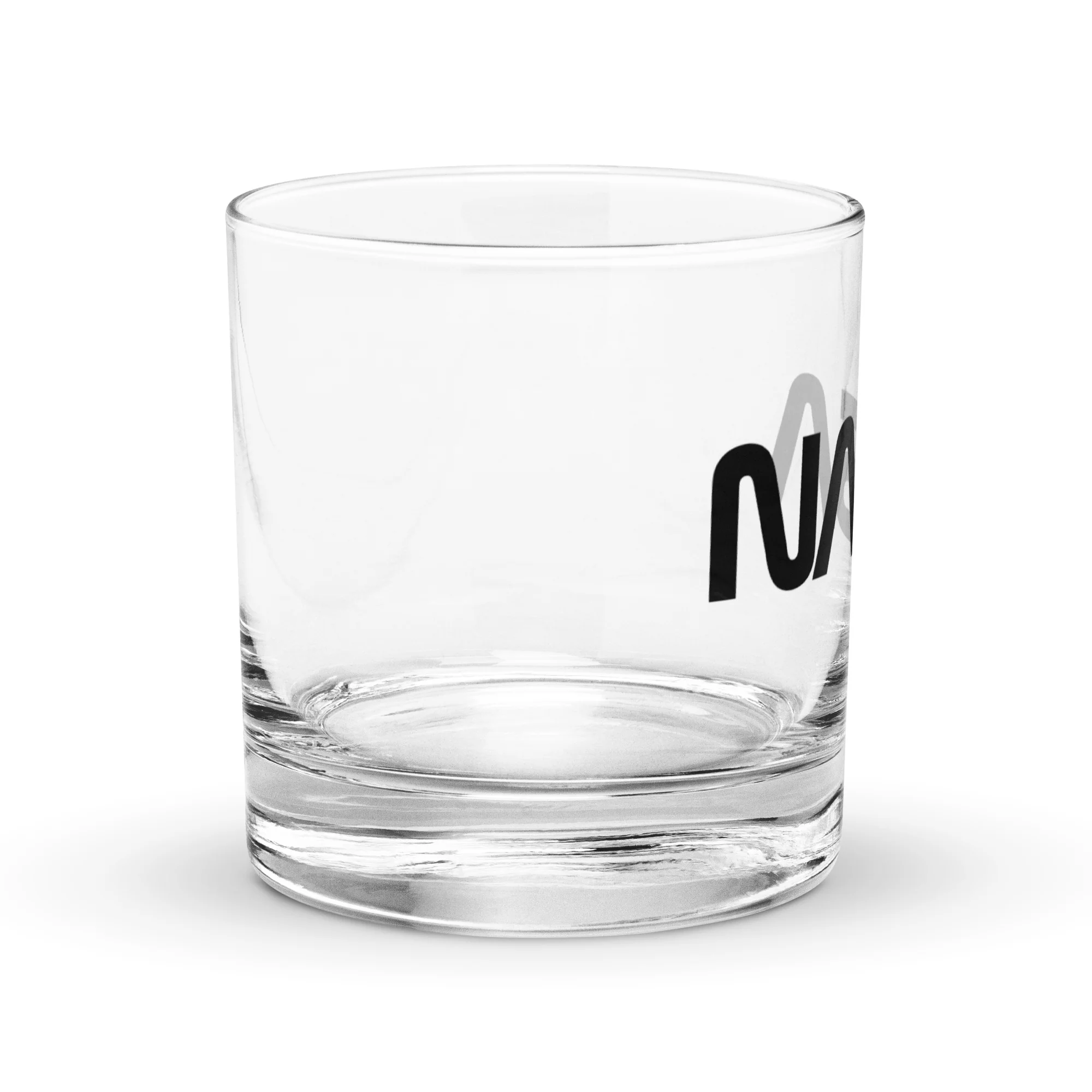 NASA Black Worm Logo Rocks Glass - Image 3