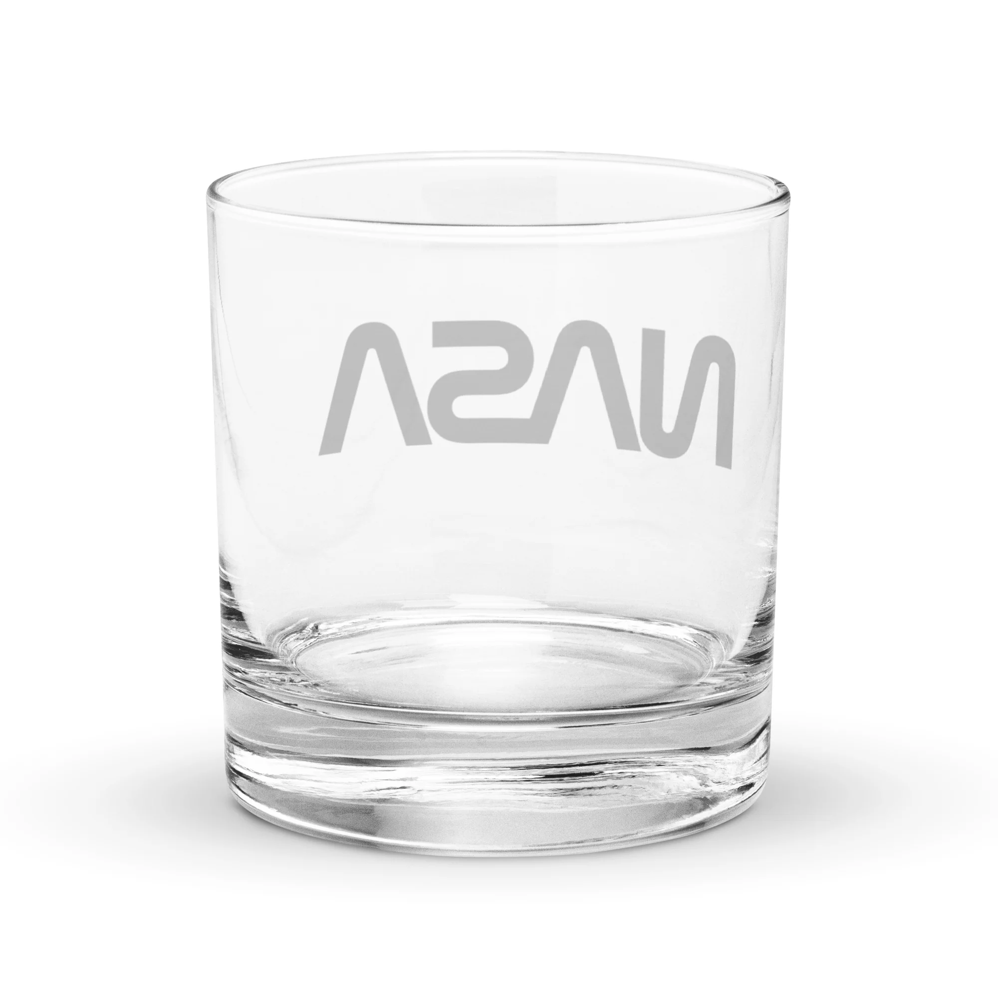 NASA Black Worm Logo Rocks Glass - Image 4