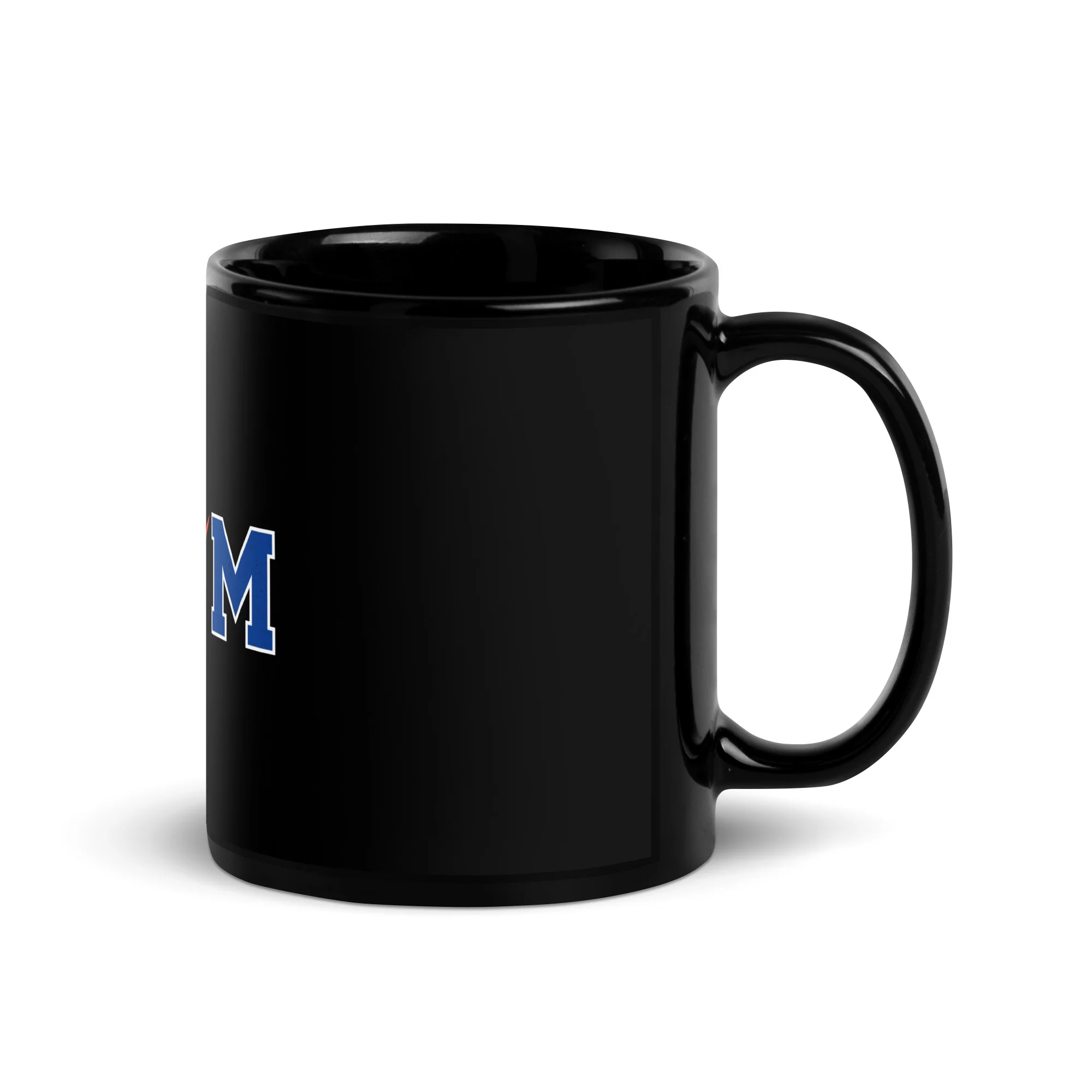 Nasa Mom Meatball Logo Black Glossy Mug - Image 3