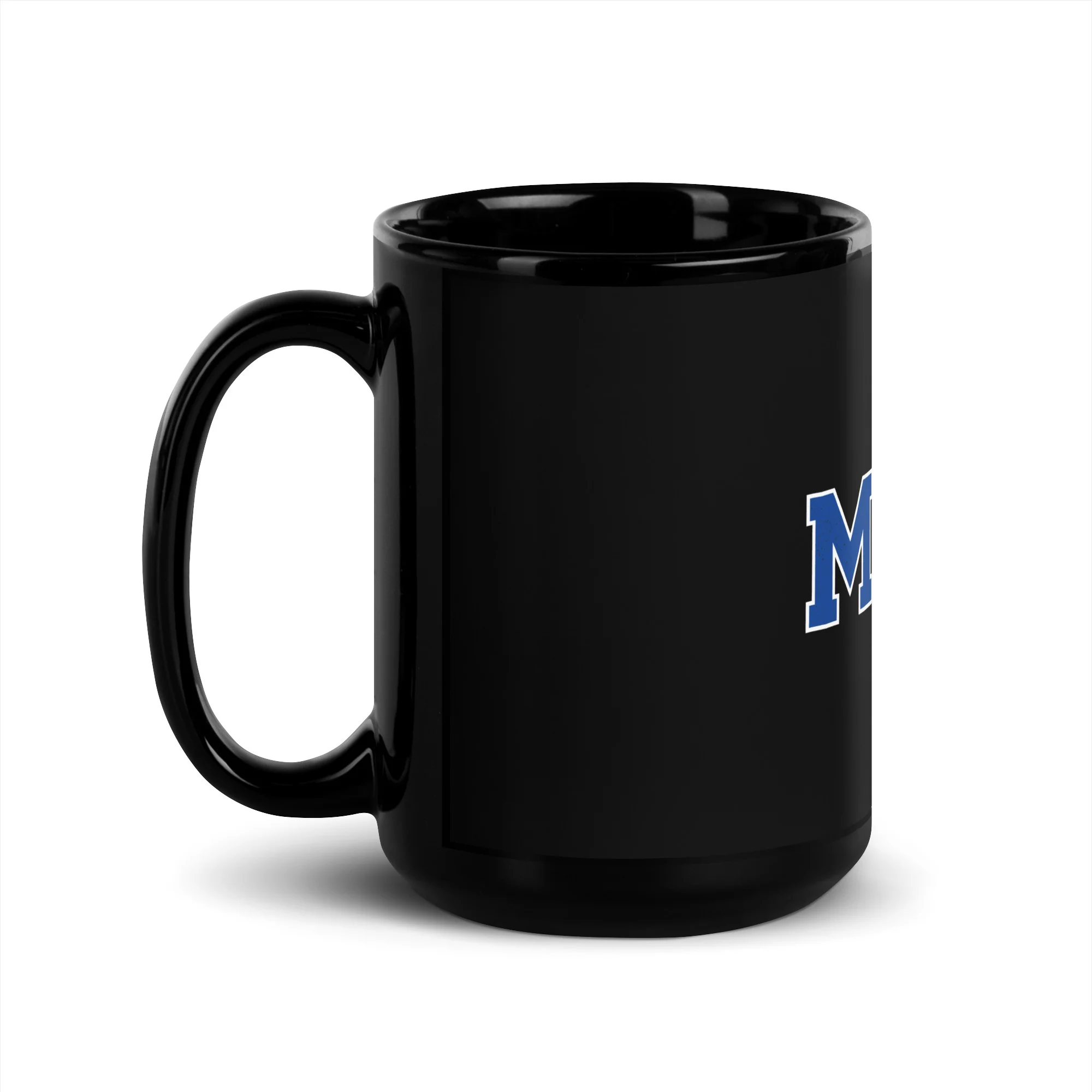 Nasa Mom Meatball Logo Black Glossy Mug - Image 4