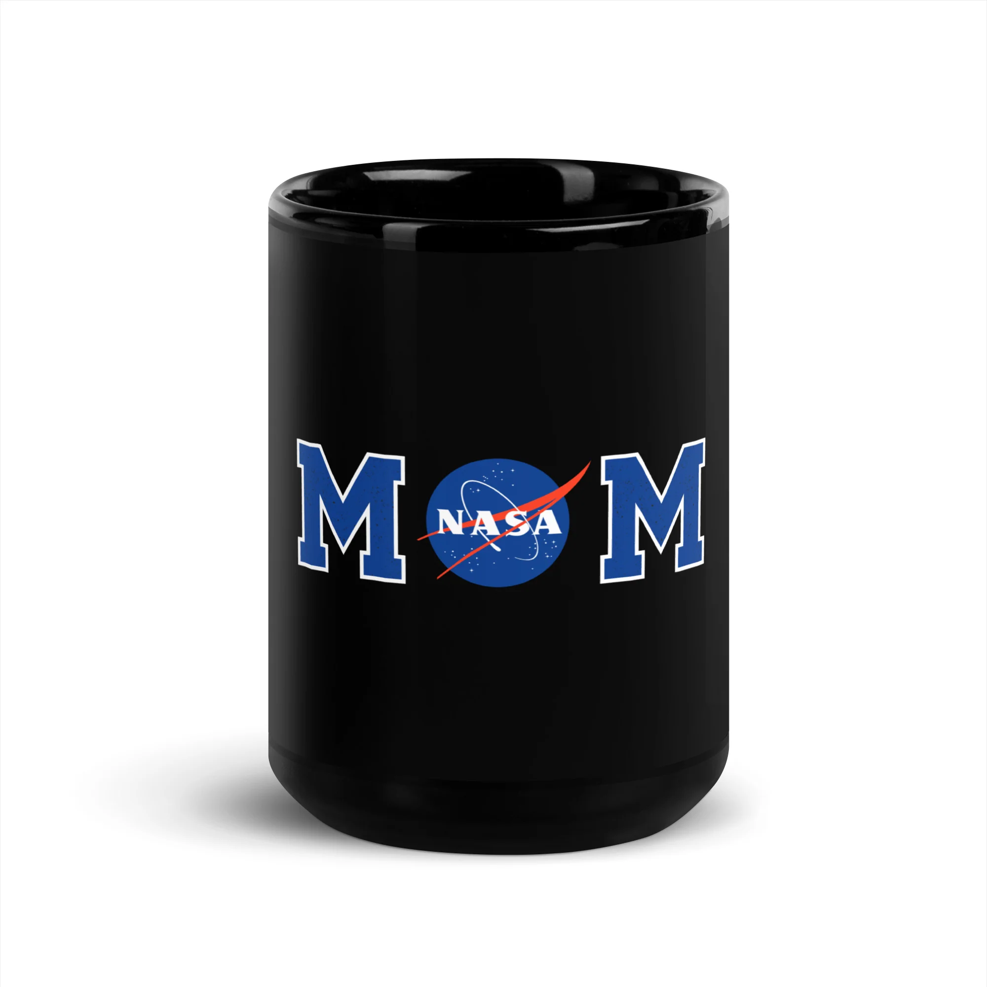 Nasa Mom Meatball Logo Black Glossy Mug - Image 6