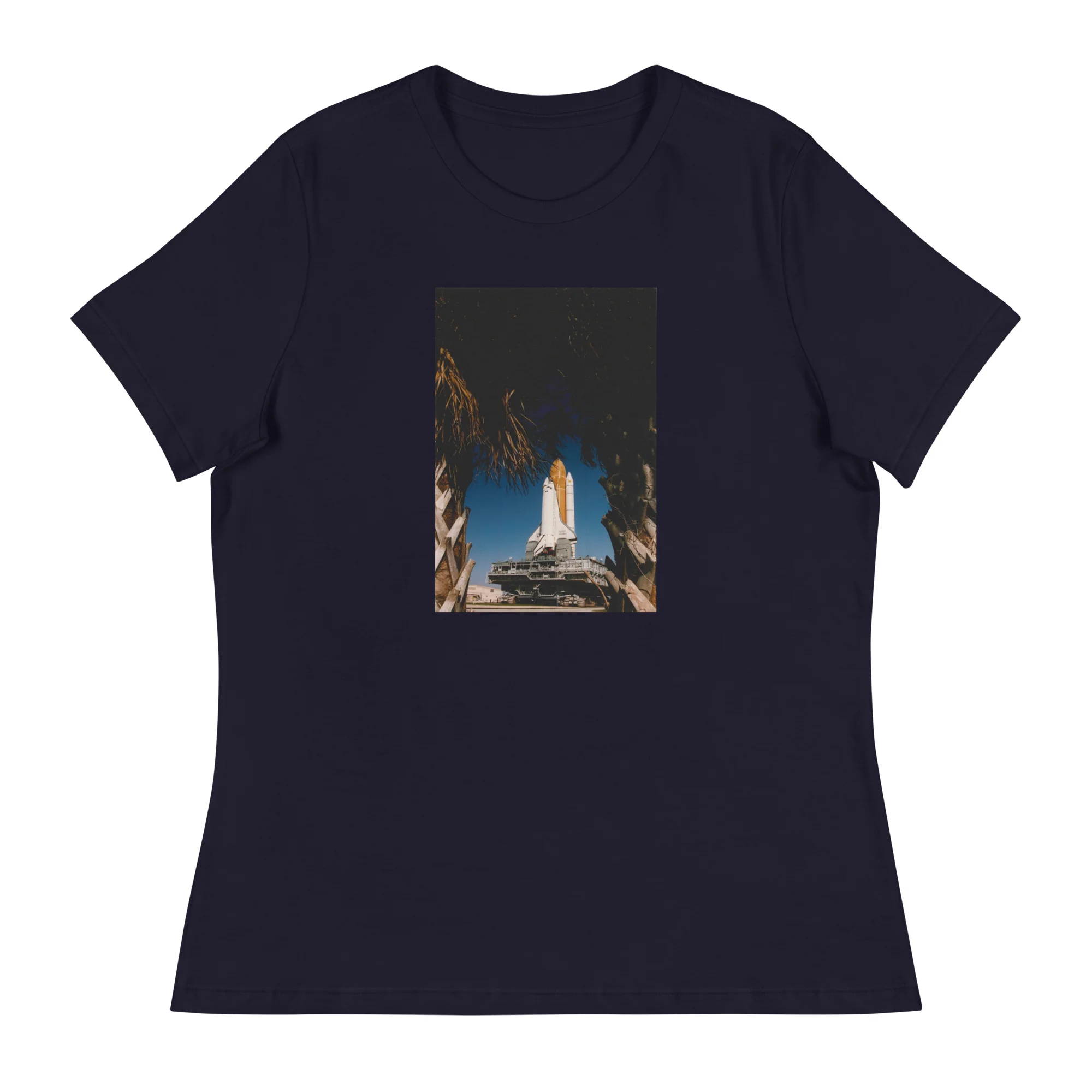 NASA Space Shuttle Discovery Custom Women's Relaxed T-Shirt - Image 3