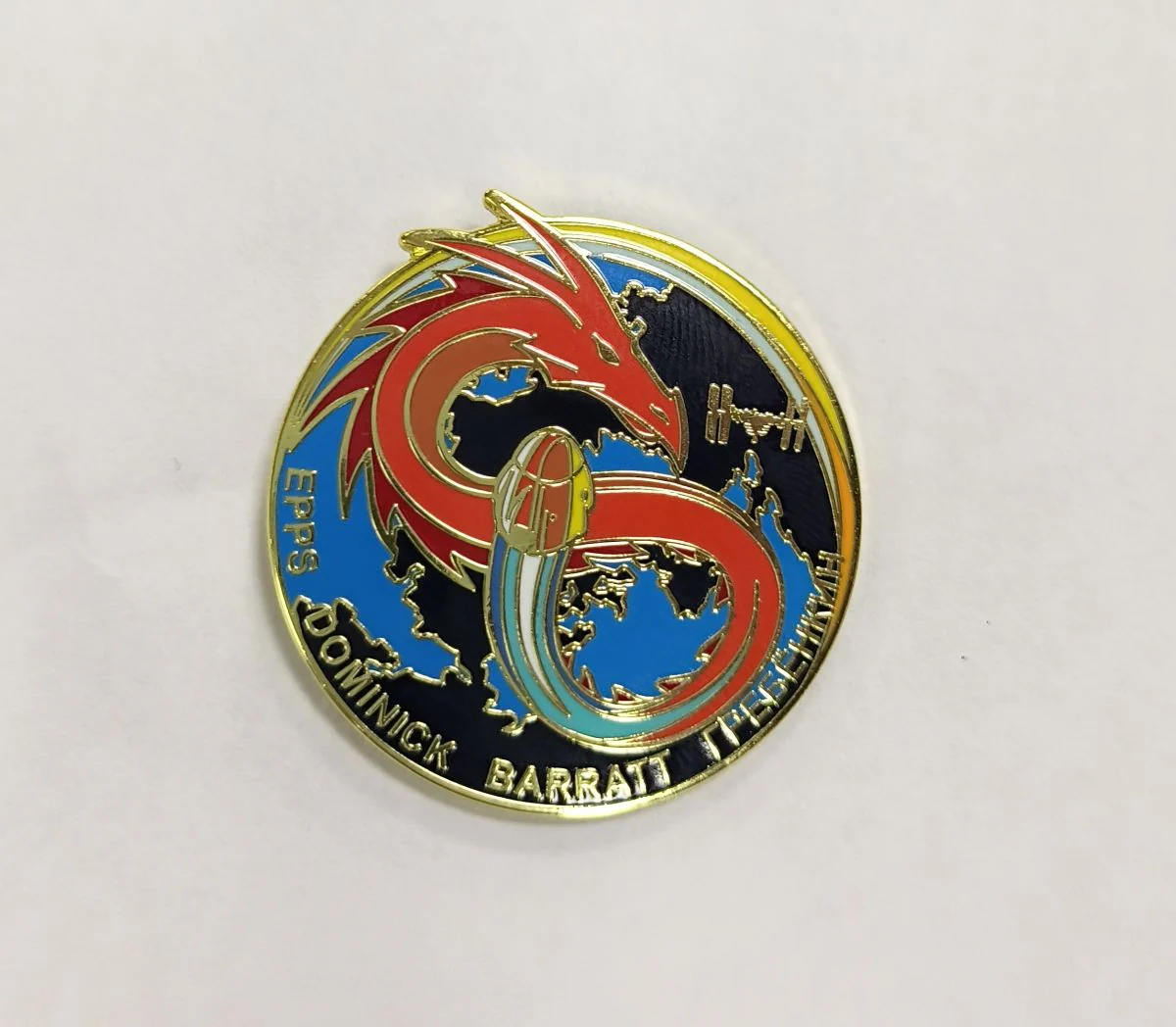 NASA SpaceX Crew 8 Mission Lapel Pin with names