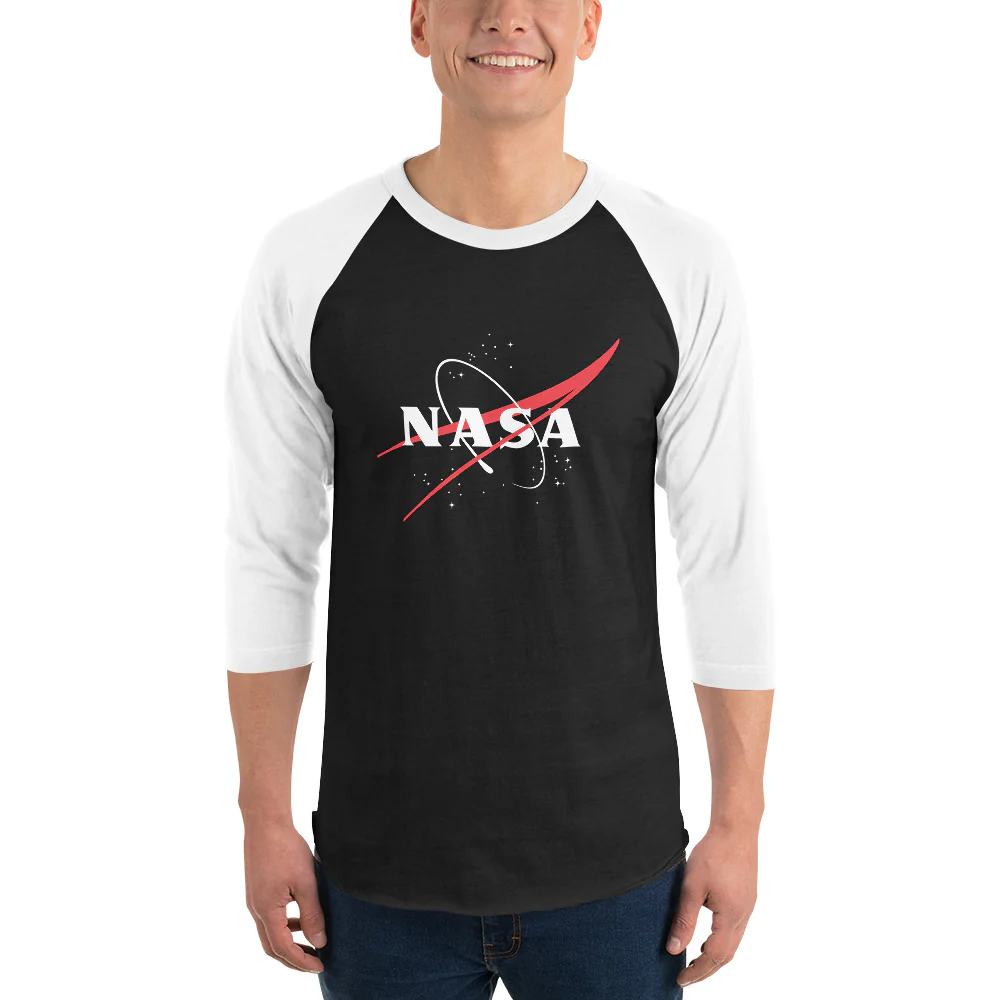 NASA 'VECTOR LOGO' 3/4 Sleeve Raglan Shirt