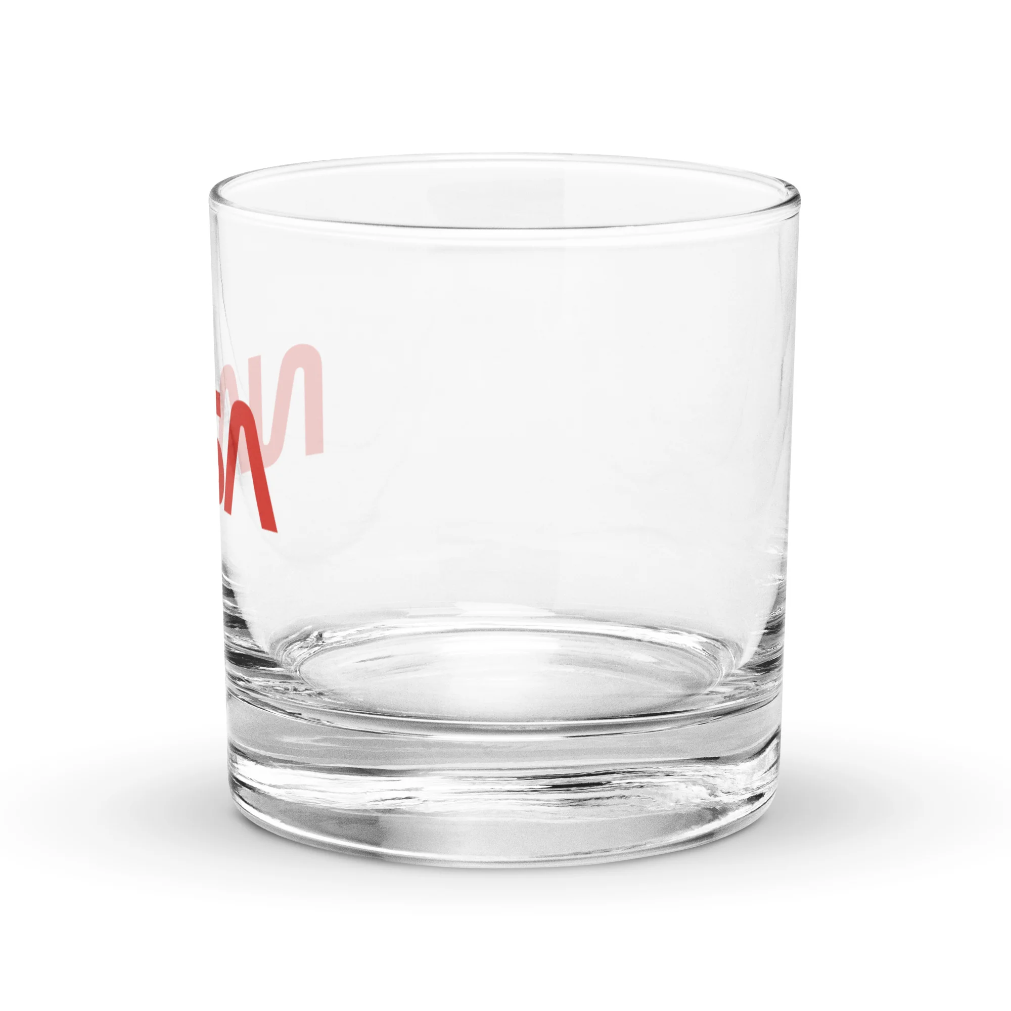 NASA Red Worm Logo Rocks Glass - Image 2