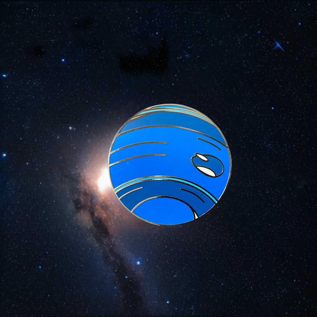 Neptune Hard Enamel Pin - Image 2