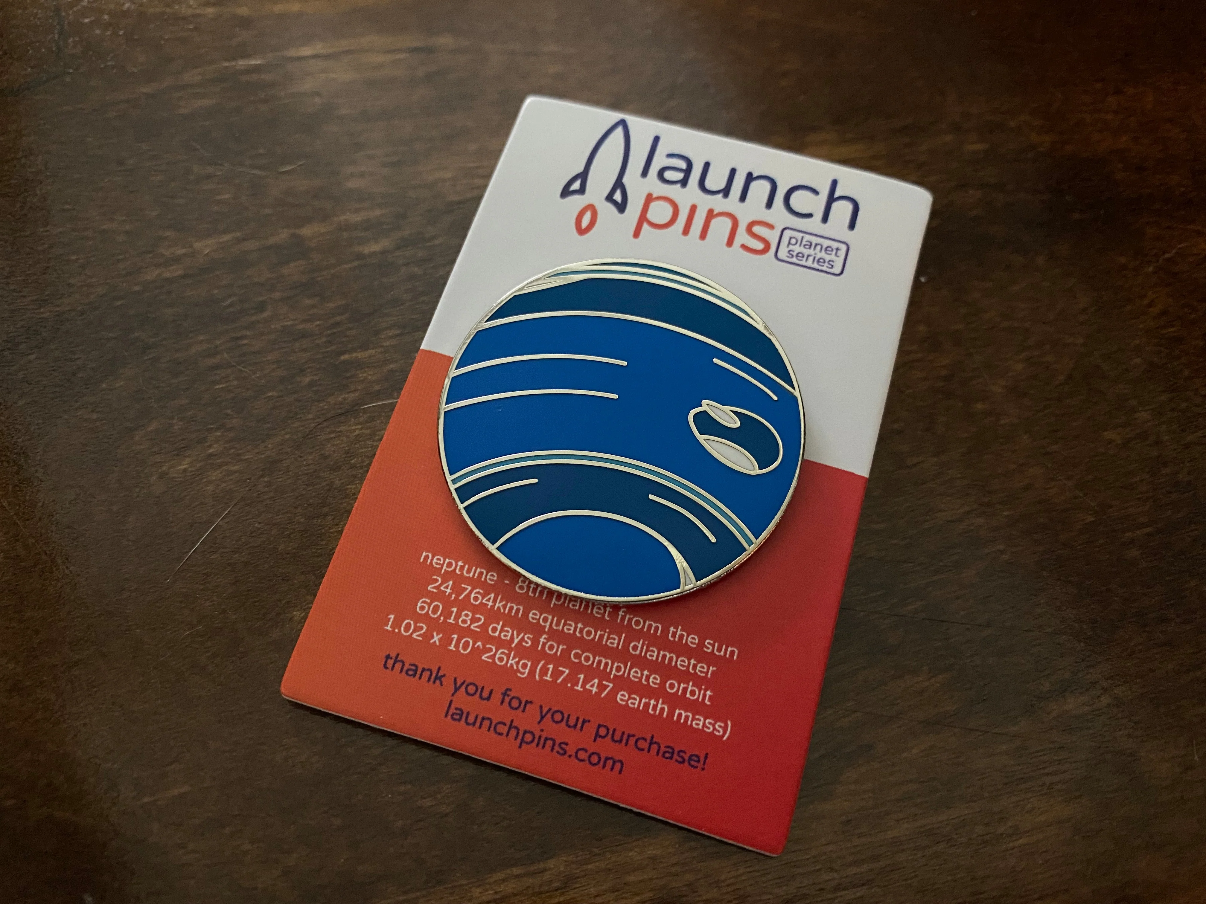 Neptune Hard Enamel Pin - Image 3