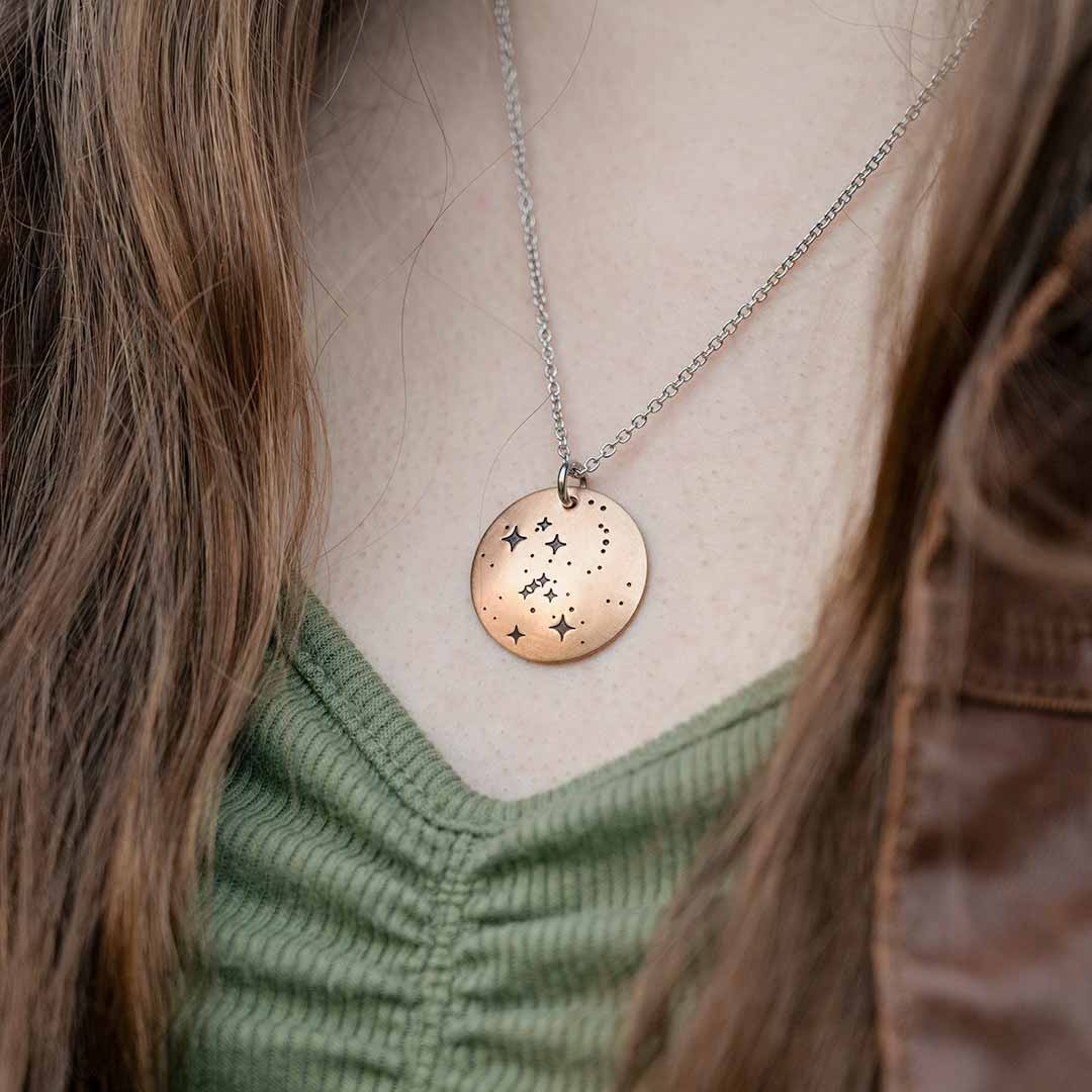 Orion Constellation Necklace, Hand-stamped - Image 2