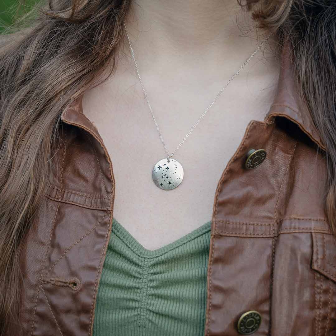 Orion Constellation Necklace, Hand-stamped - Image 4