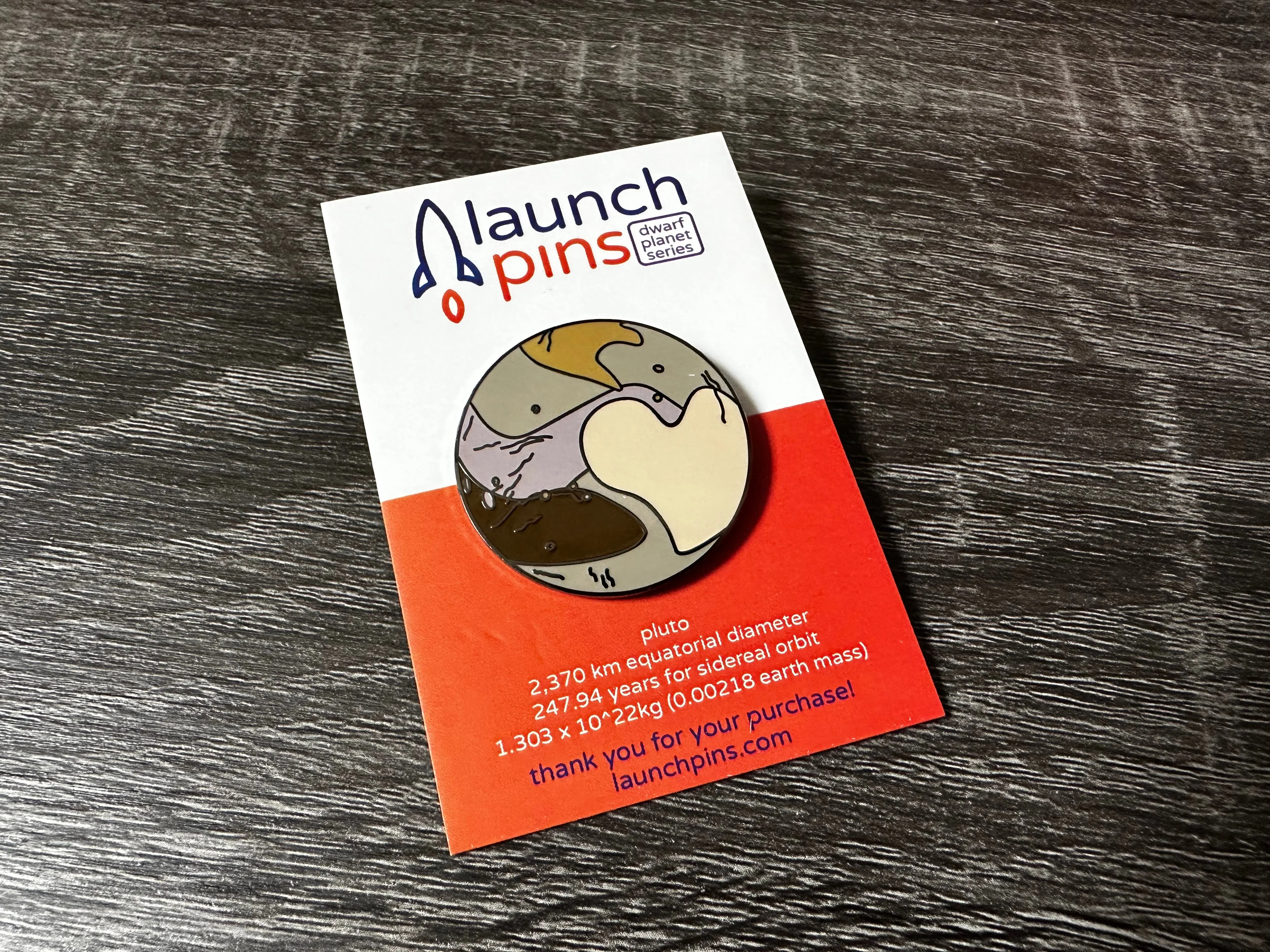 Pluto Hard Enamel Pin - Image 3