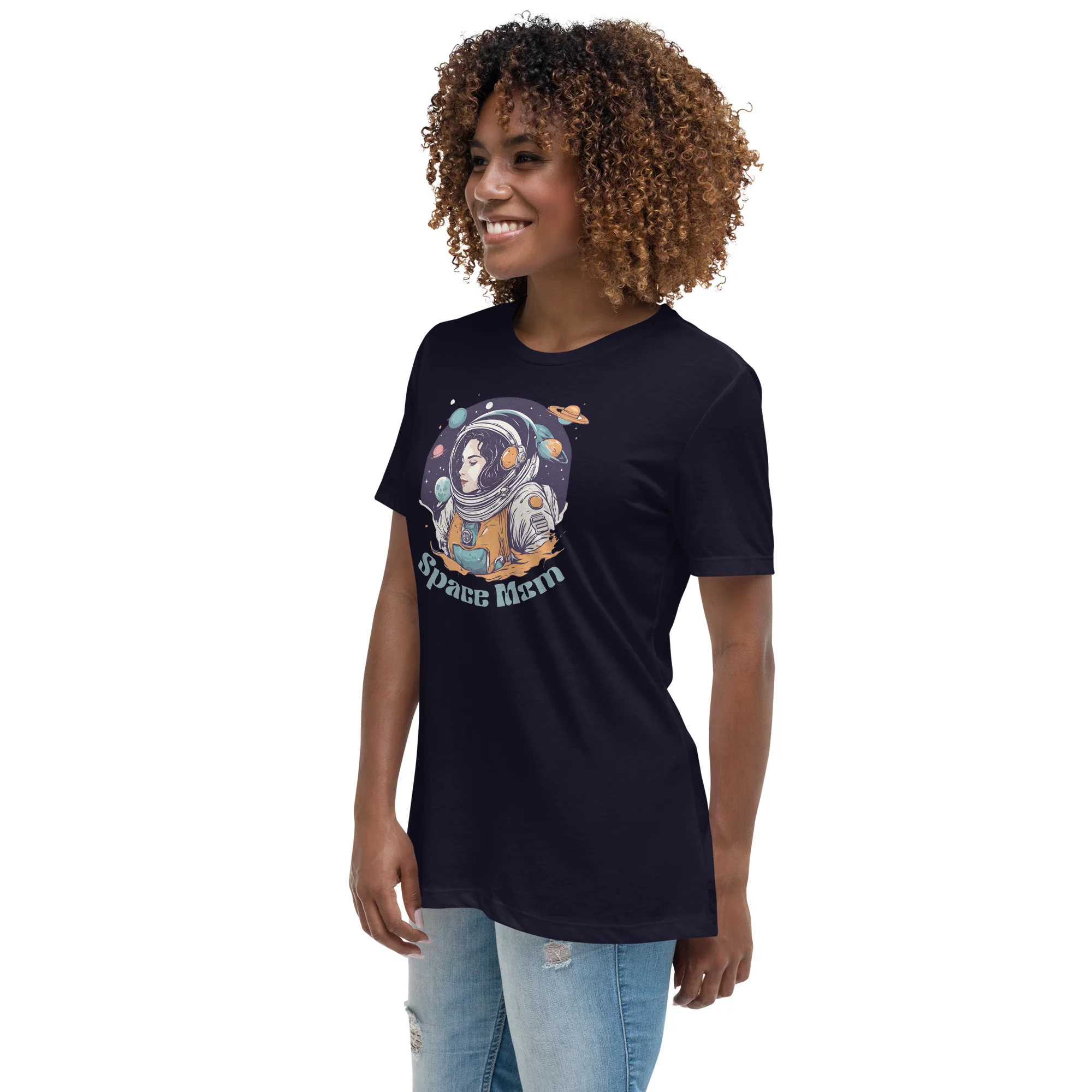 Retro Space Mom Relaxed T-Shirt - Image 2