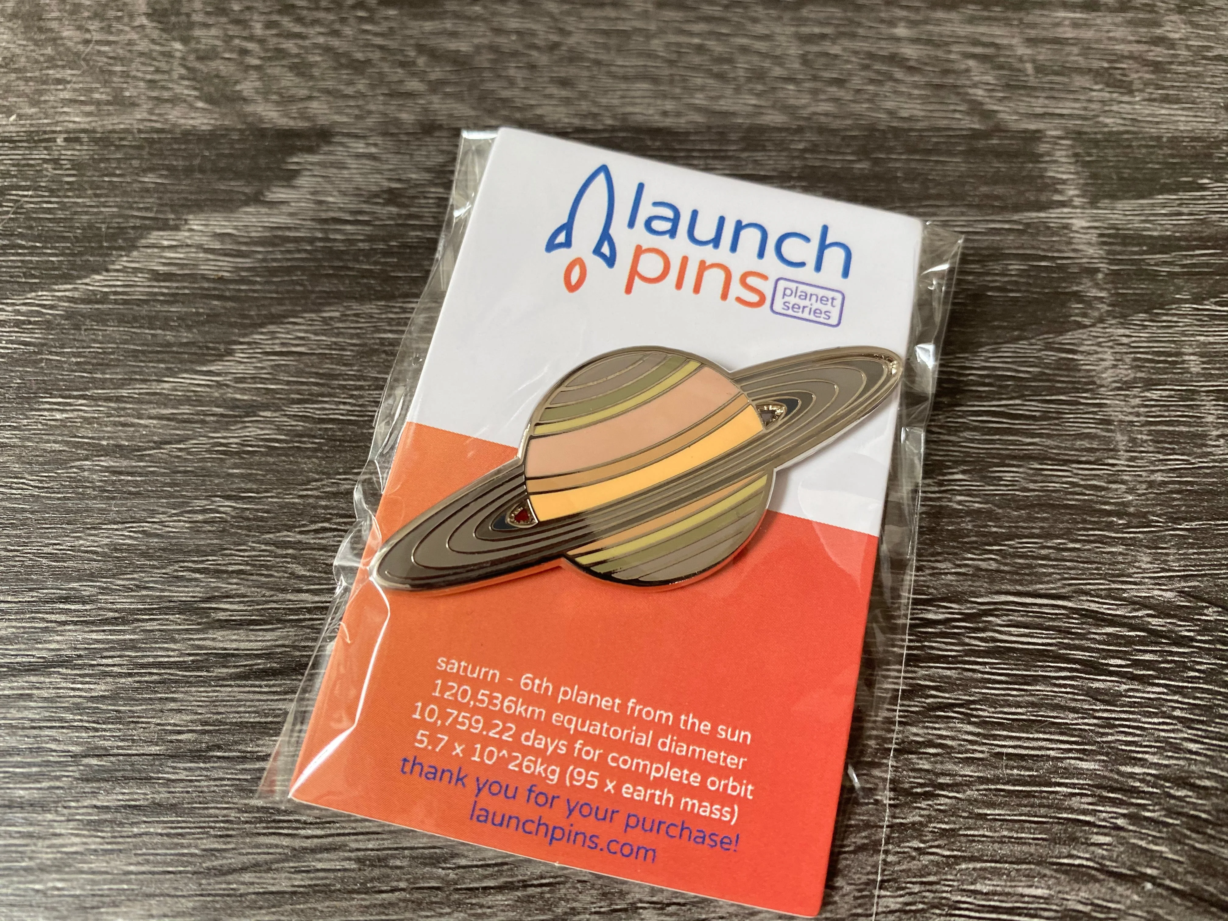 Saturn Hard Enamel Pin - Image 3
