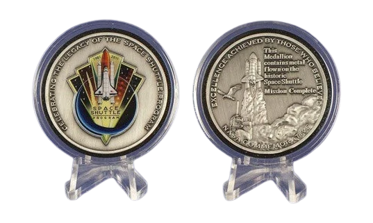 Space Shuttle Program Official NASA Commemorative Award - Silver Medallion